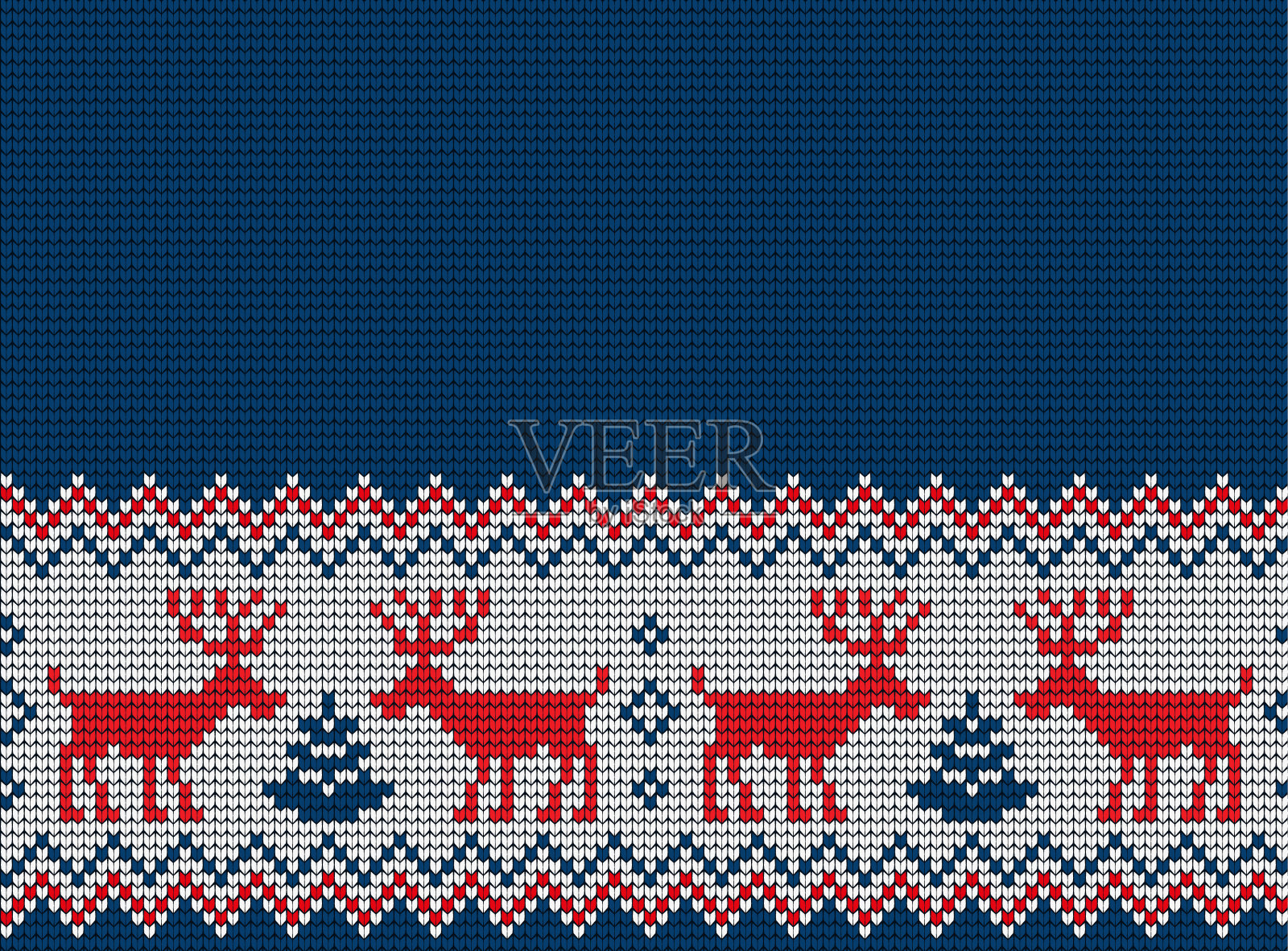 编织圣诞、新年图案插画图片素材