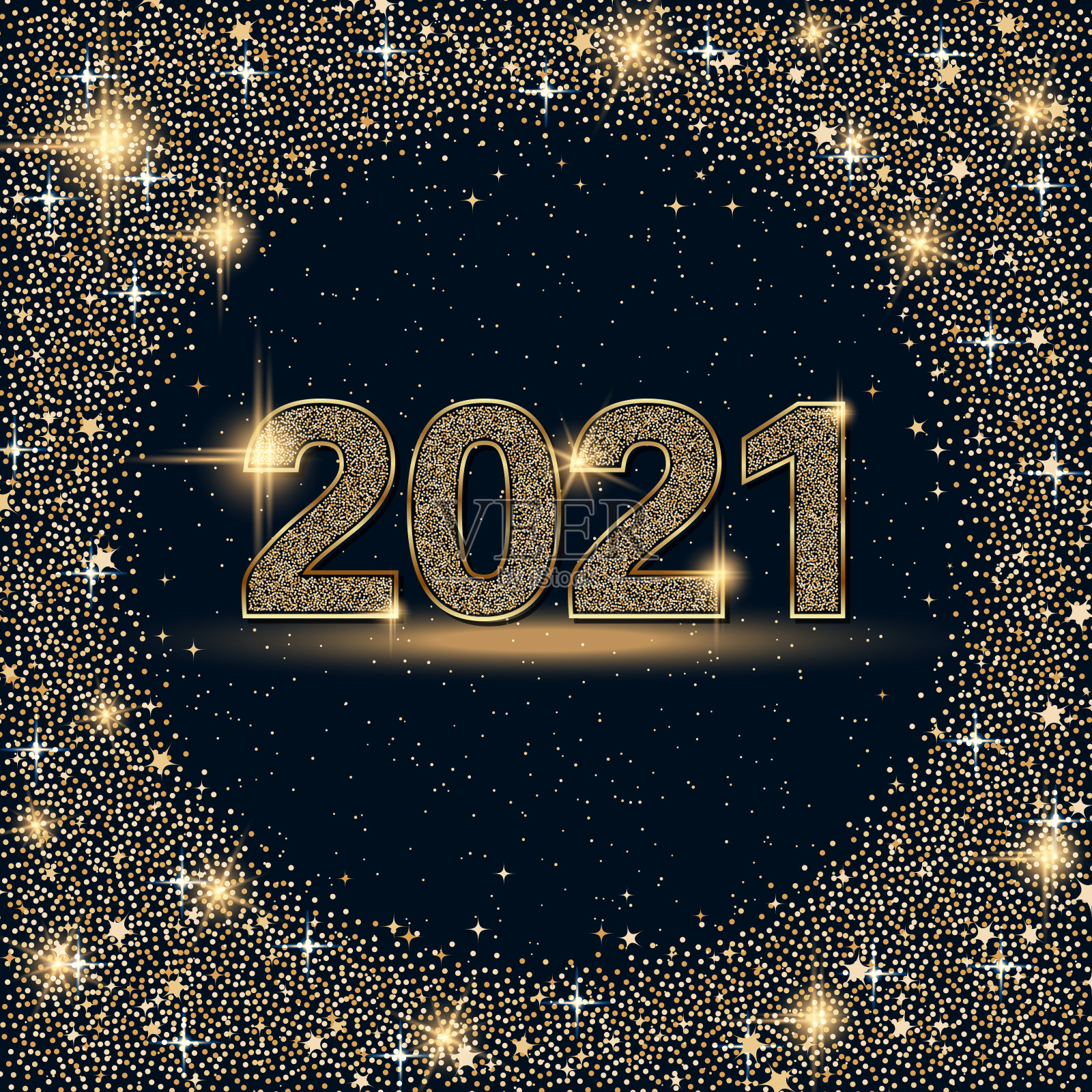 圣诞和新年2021矢量背景插画图片素材