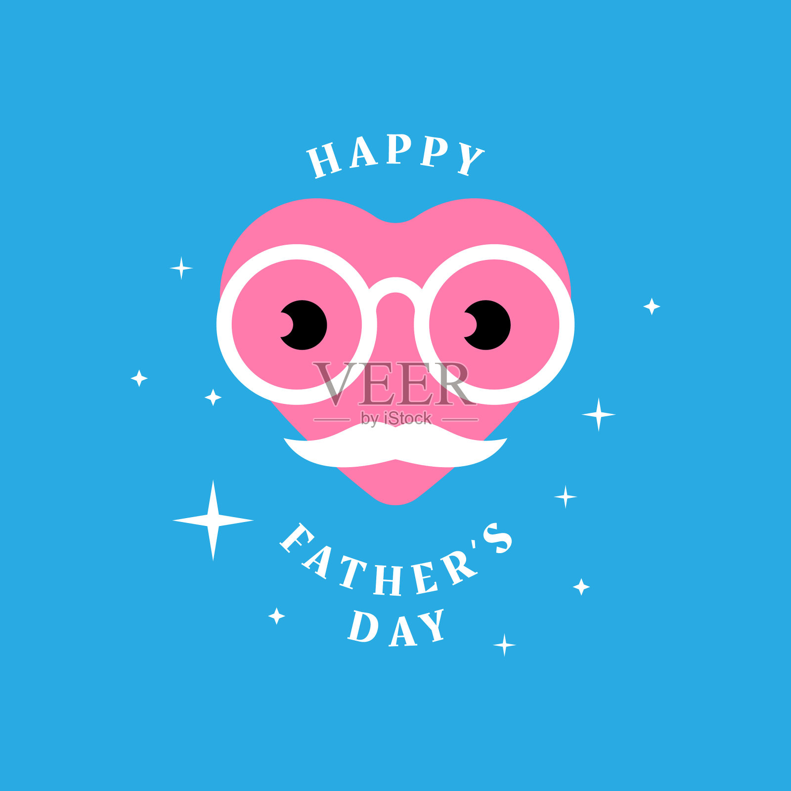 父亲节贺卡模板插画图片素材