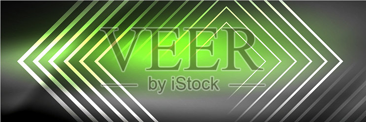 闪亮的霓虹灯发光的技术线高科技插画图片素材