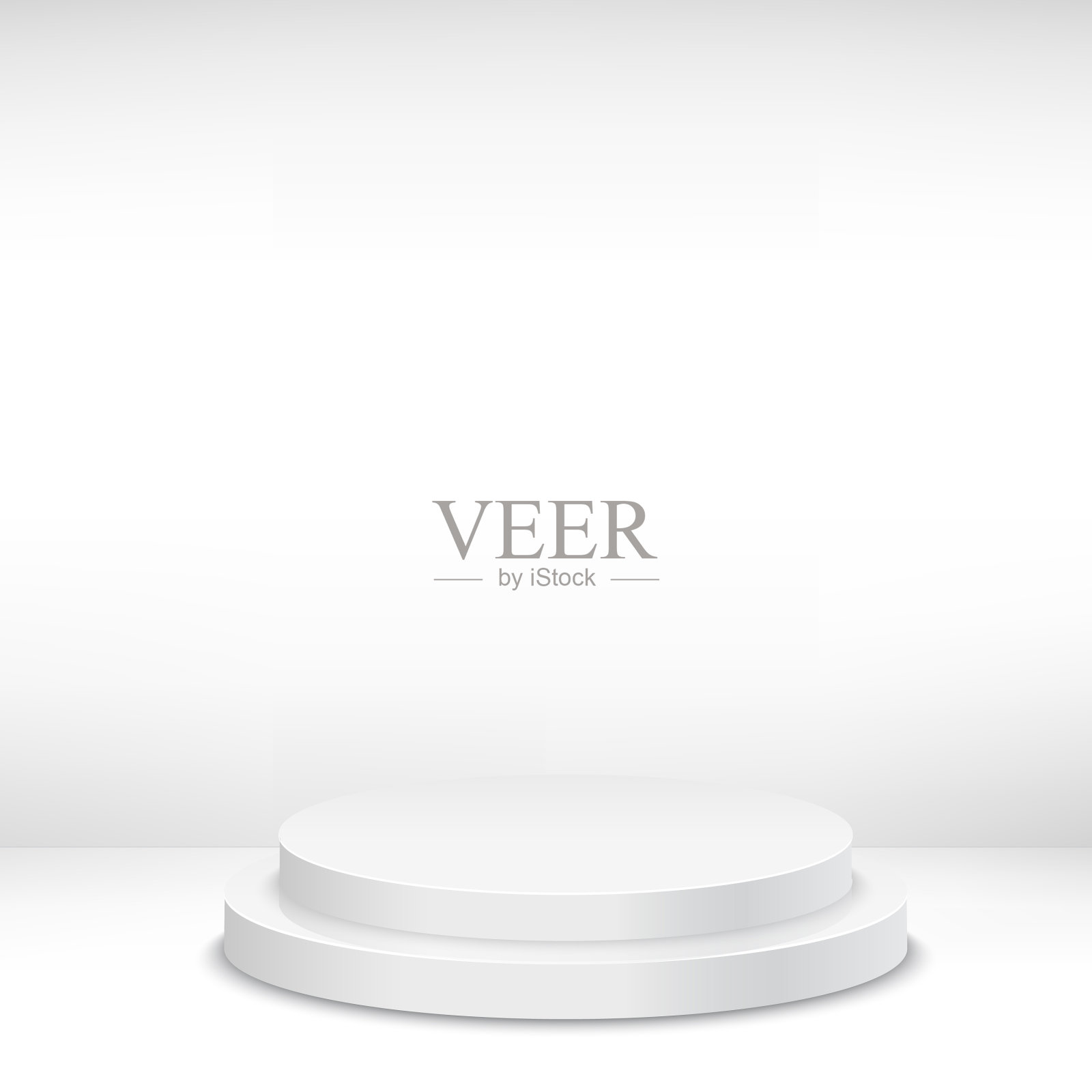 空白模板白色讲台场景插画图片素材