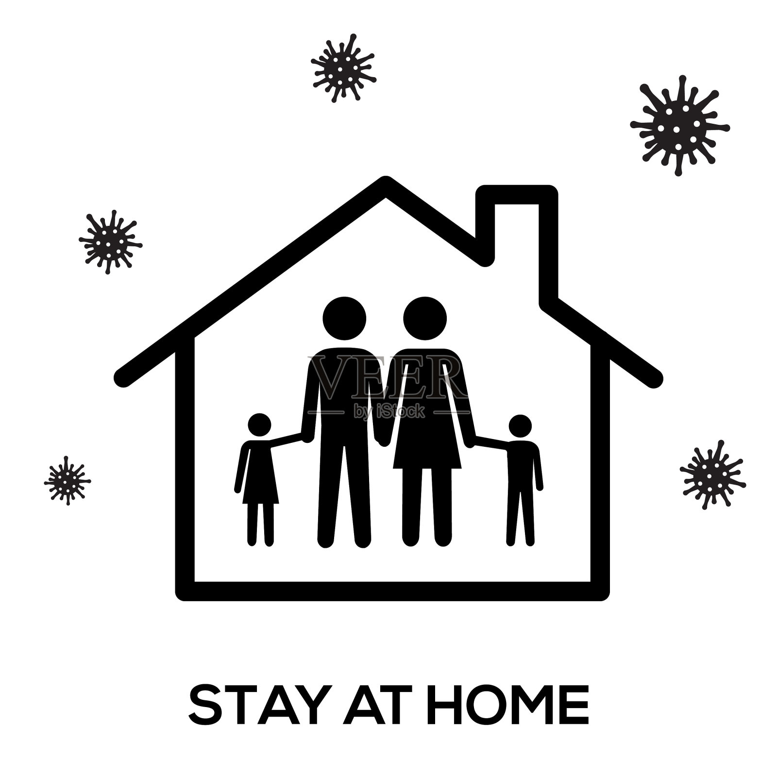 居家意识社会媒体宣传插画图片素材