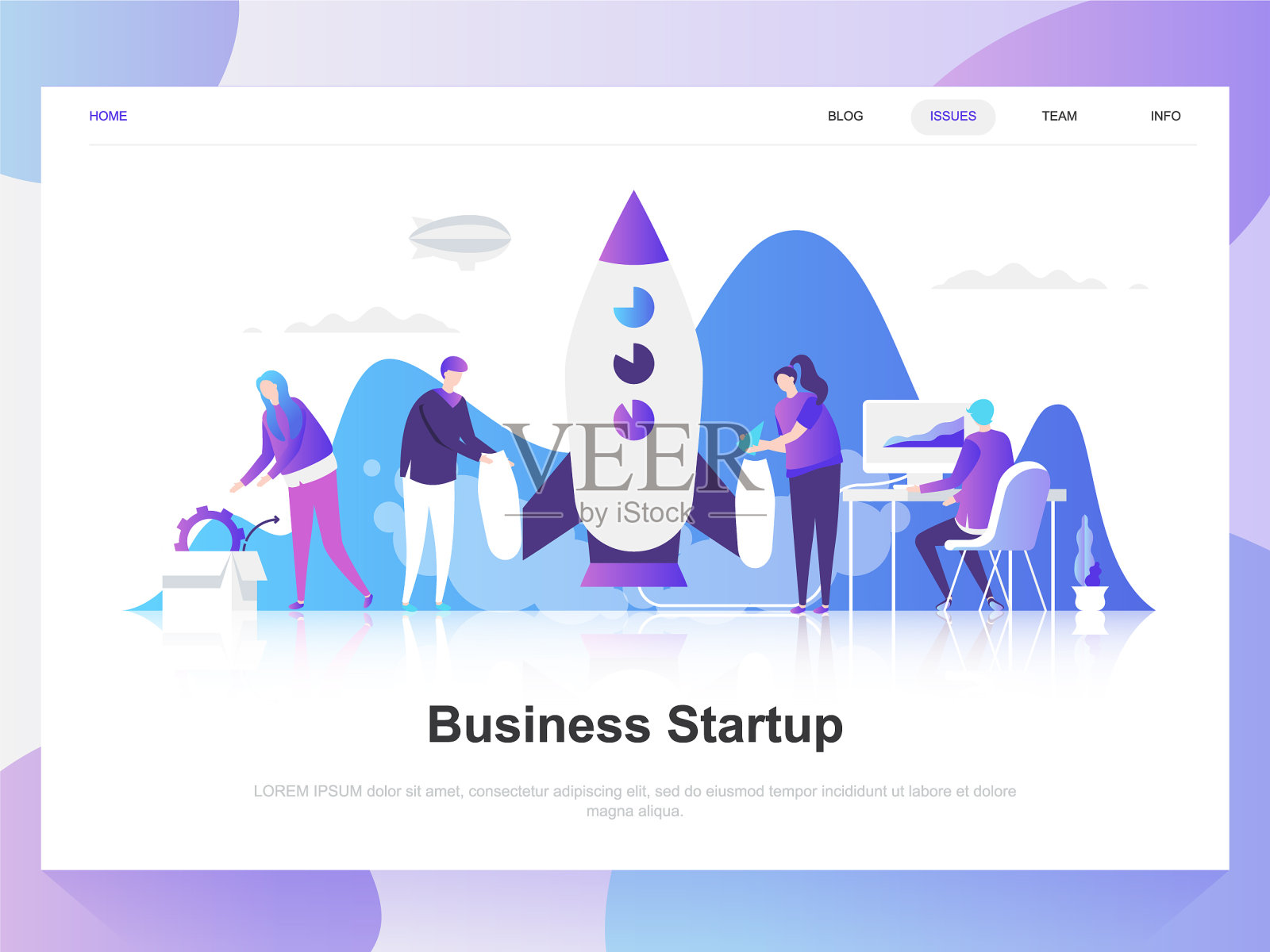 创业现代平面设计理念插画图片素材