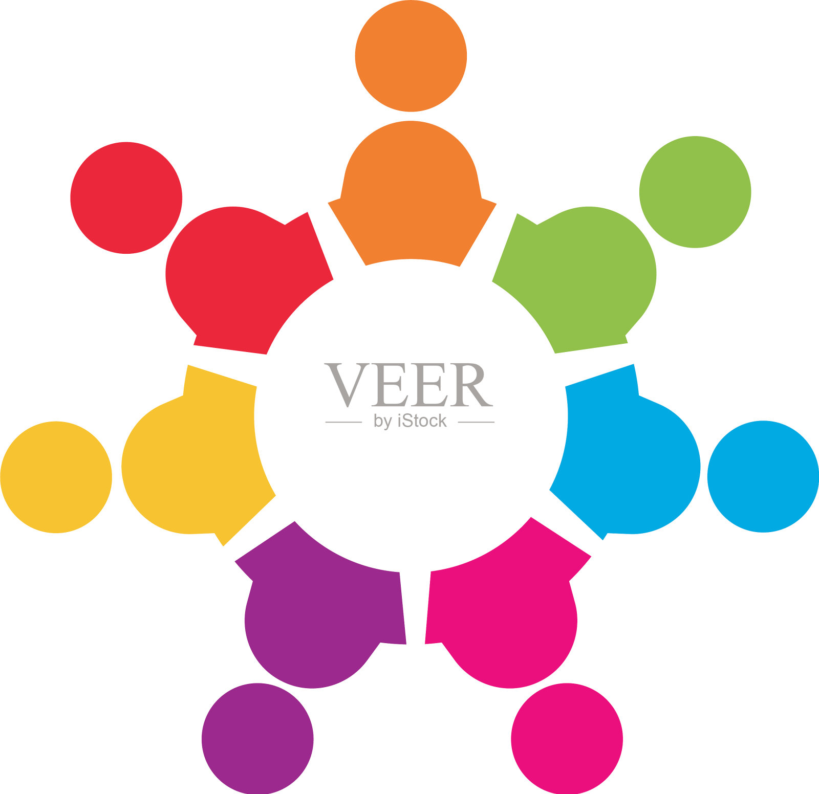 采用和社区护理标志模板设计元素图片