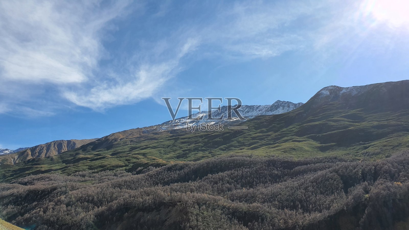 高加索山脉非常美丽照片摄影图片