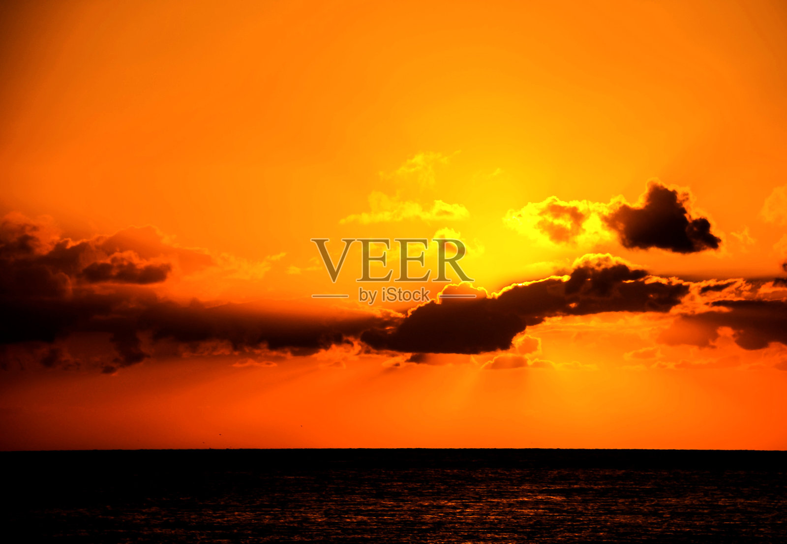 热带日落照片摄影图片