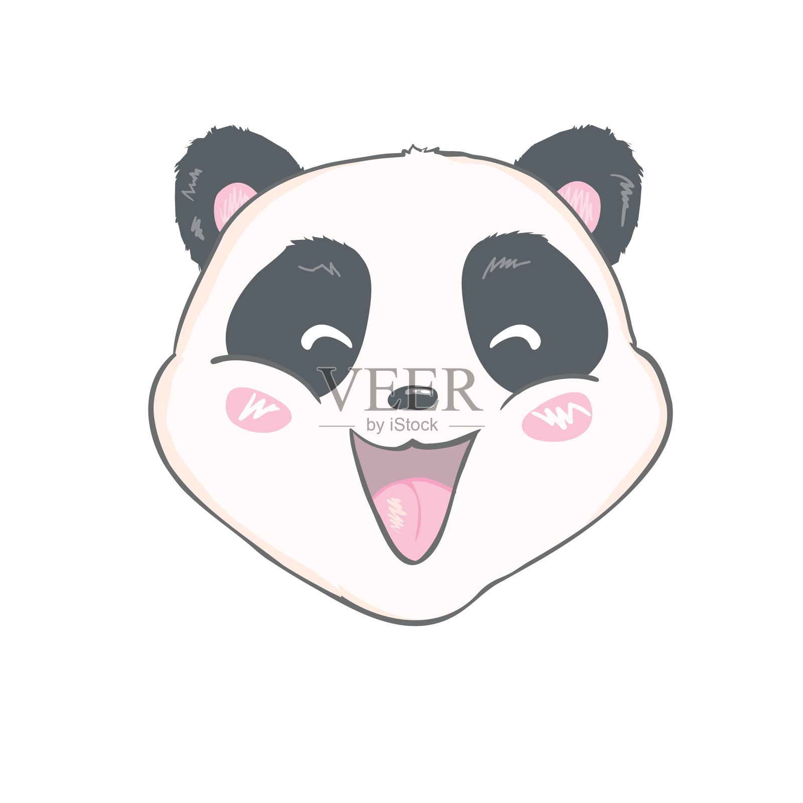 可爱熊猫矢量插画插画图片素材