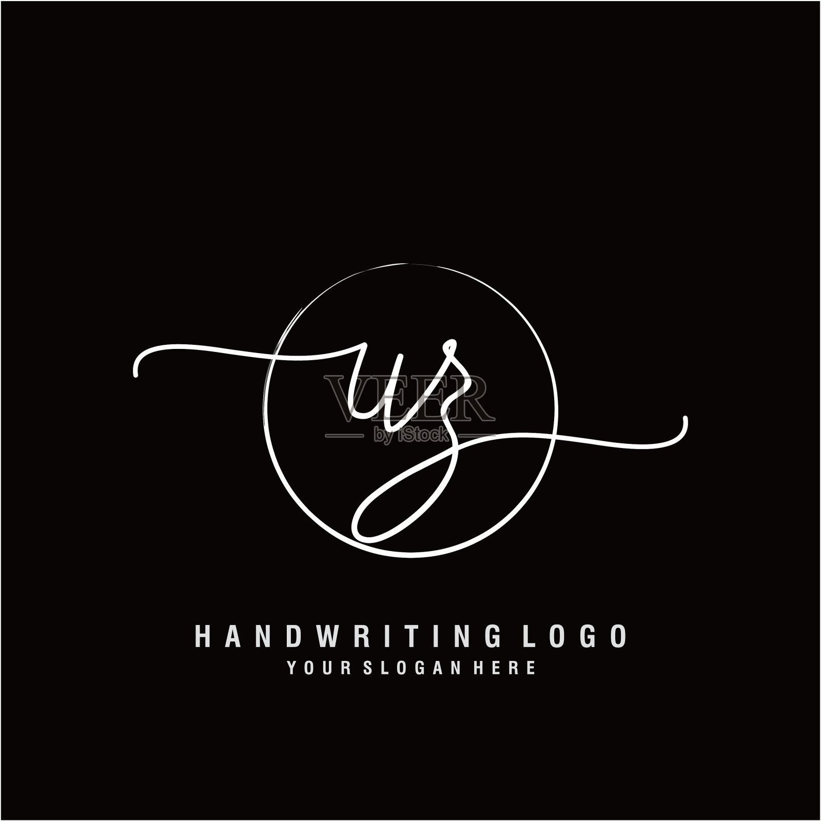 Uz初始手写标识设计插画图片素材