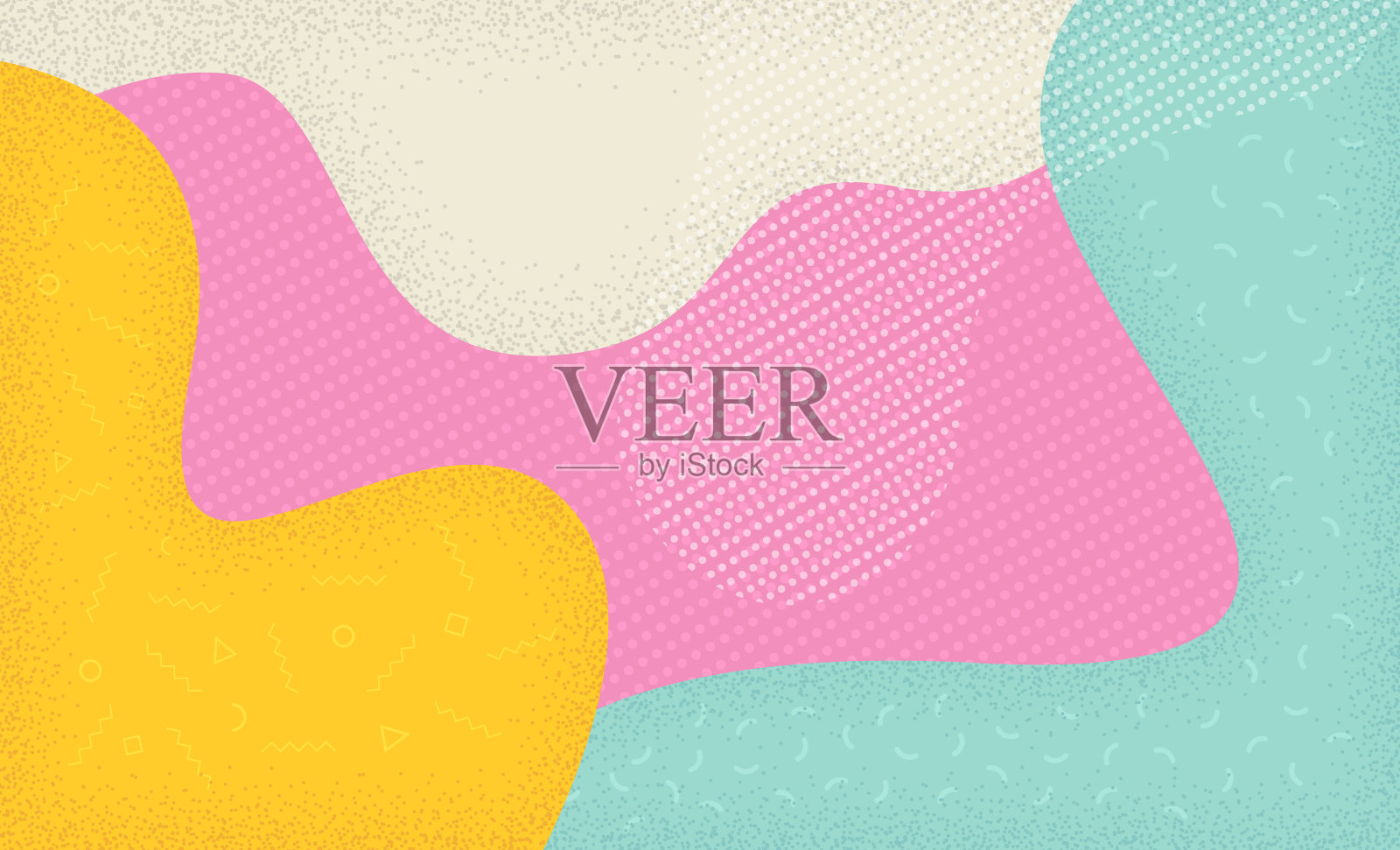 波普艺术风格的纹理。复古漫画设计。孟菲斯80 -90年代风格中的抽象图案。插画图片素材