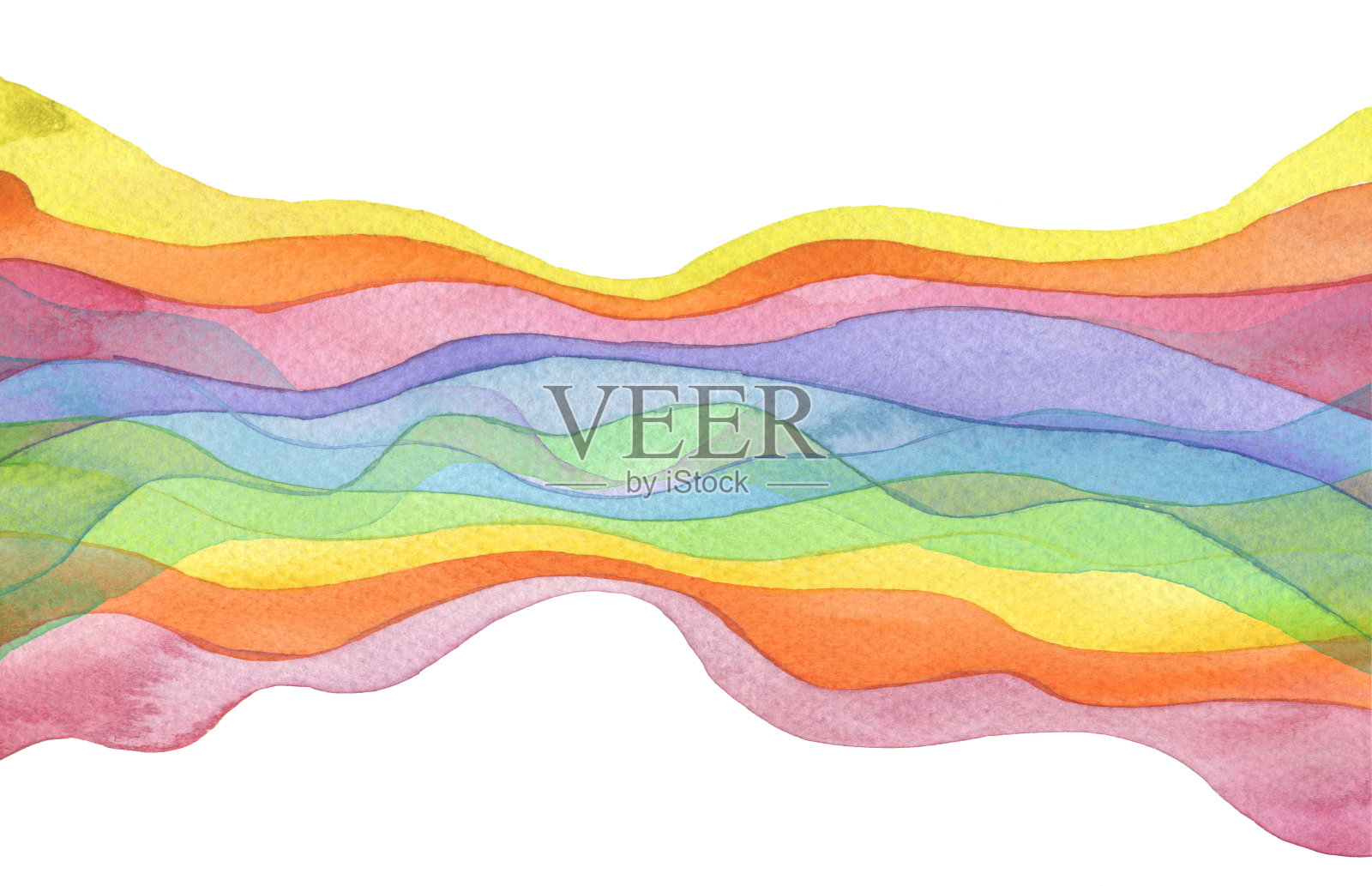 抽象水彩波浪纹理背景插画图片素材