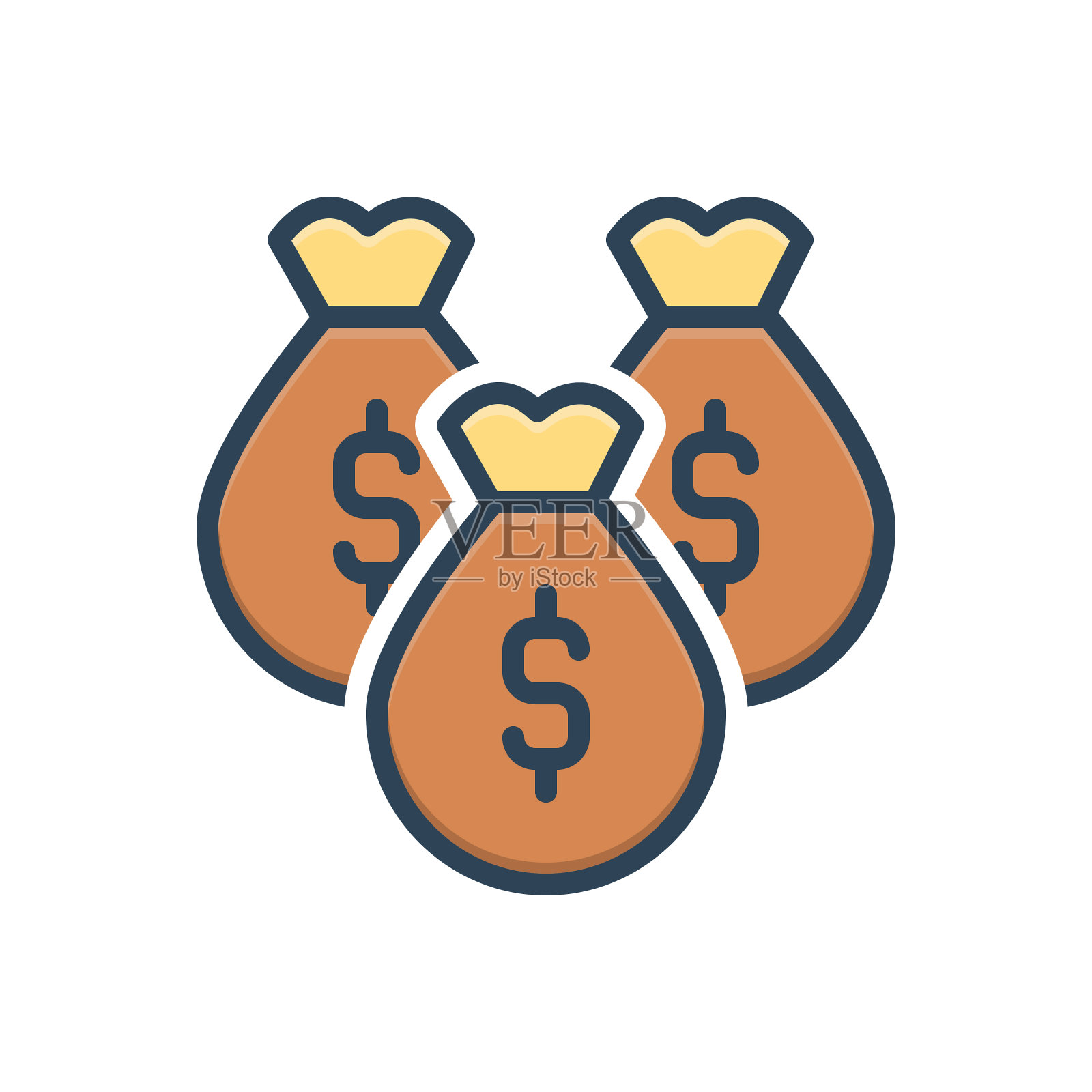 钱的袋子插画图片素材