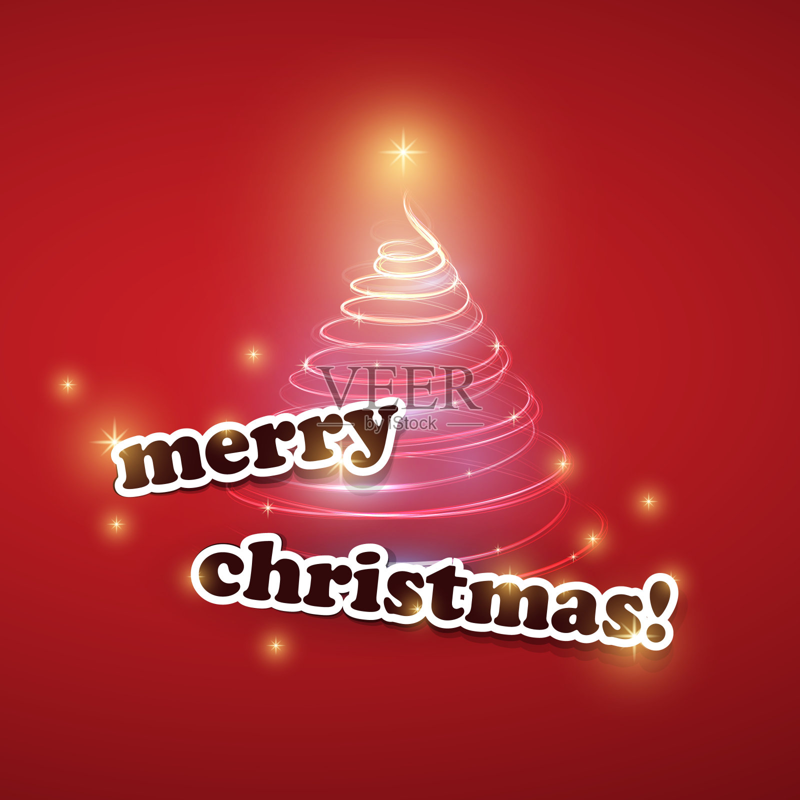 圣诞贺卡模板插画图片素材