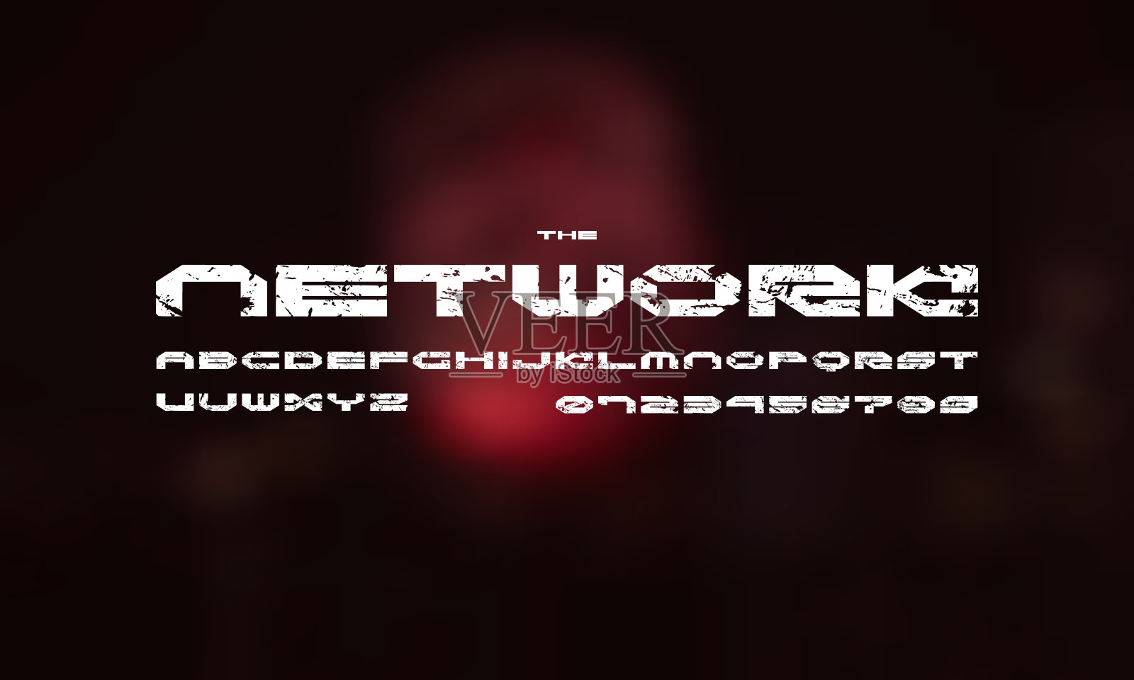 宽无衬线字体在网络风格插画图片素材