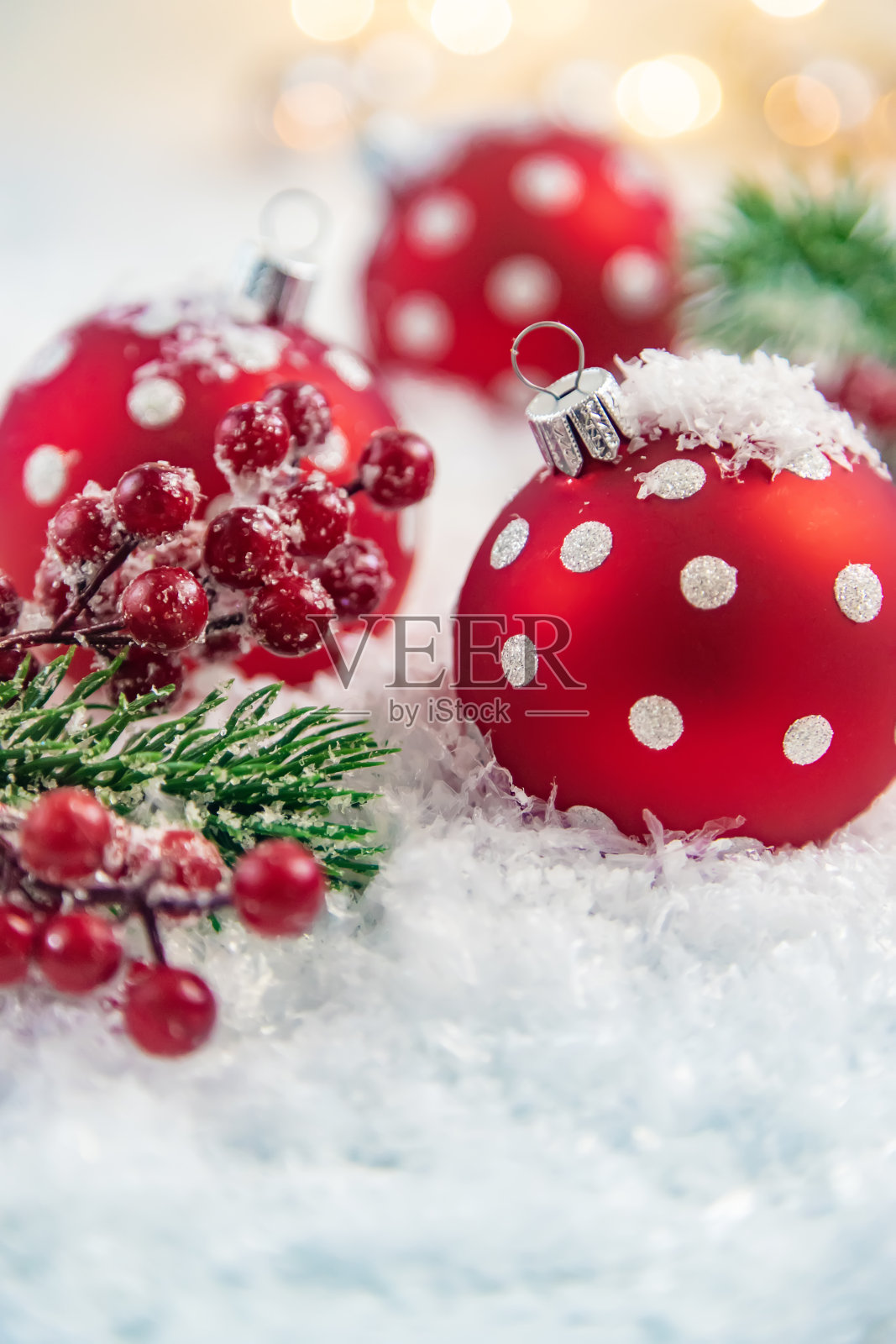 圣诞快乐，新年快乐，节日贺卡背景。有选择性的重点。照片摄影图片