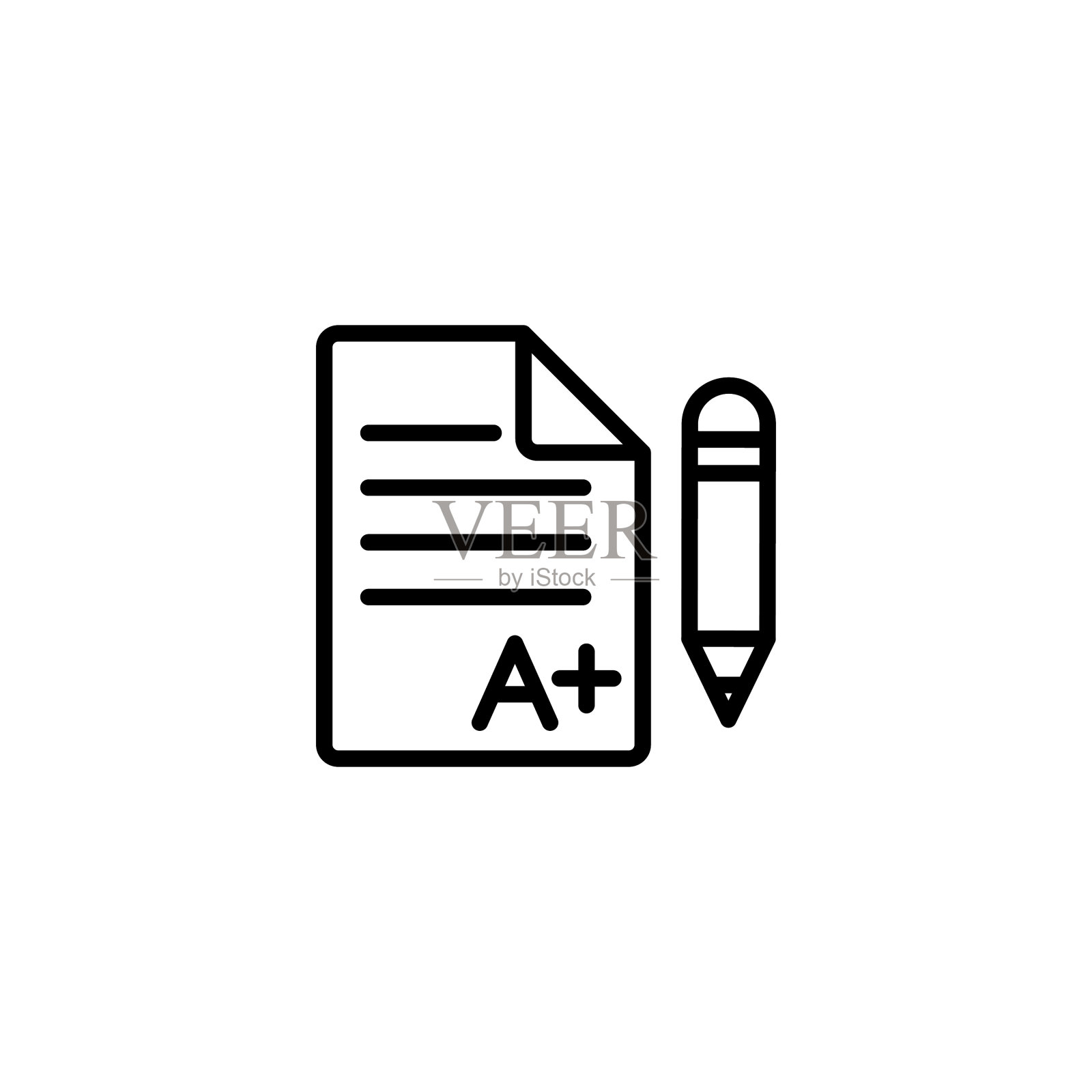 学校考试考试黑线图标图标素材