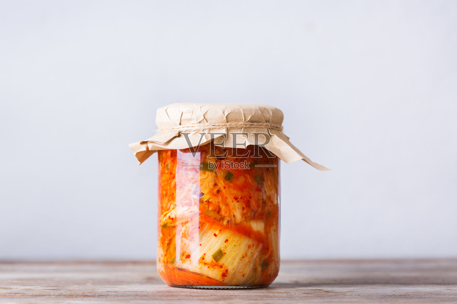 韩国自制发酵泡菜卷心菜沙拉，素食，素食腌制食品照片摄影图片