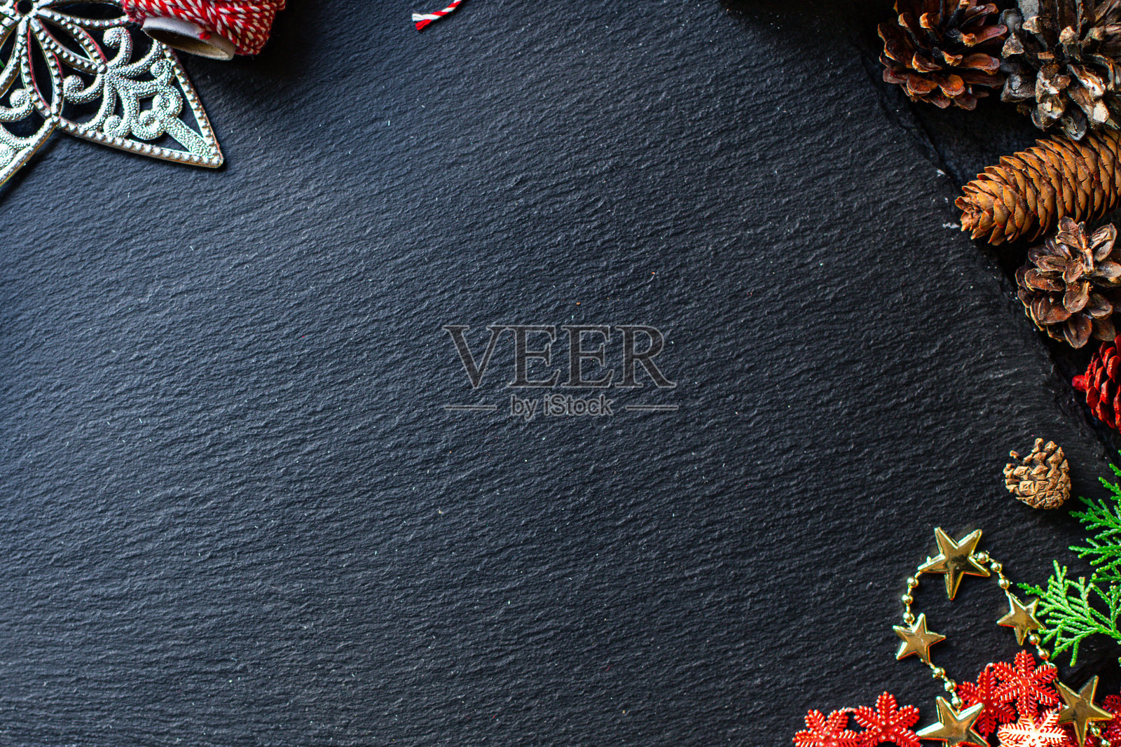 圣诞背景新年礼物节日餐桌设置节日派对新年俯视图拷贝空间文字食物背景质朴照片摄影图片