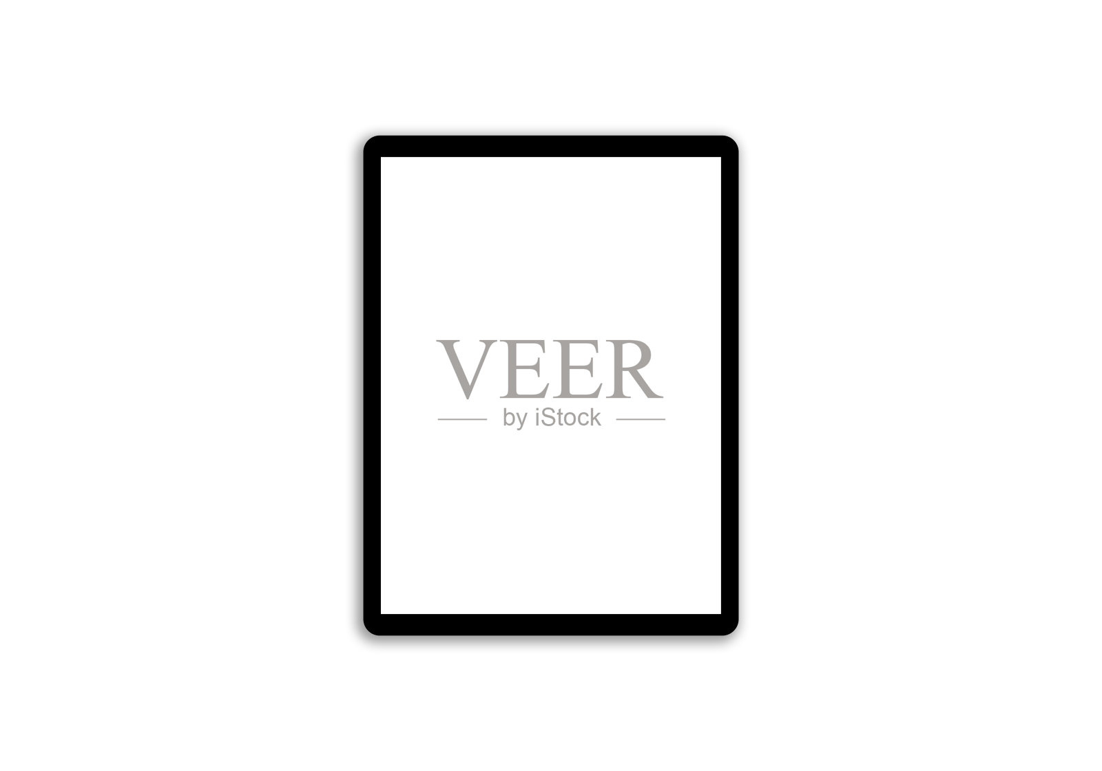 现代黑色平板与空白白色屏幕照片摄影图片