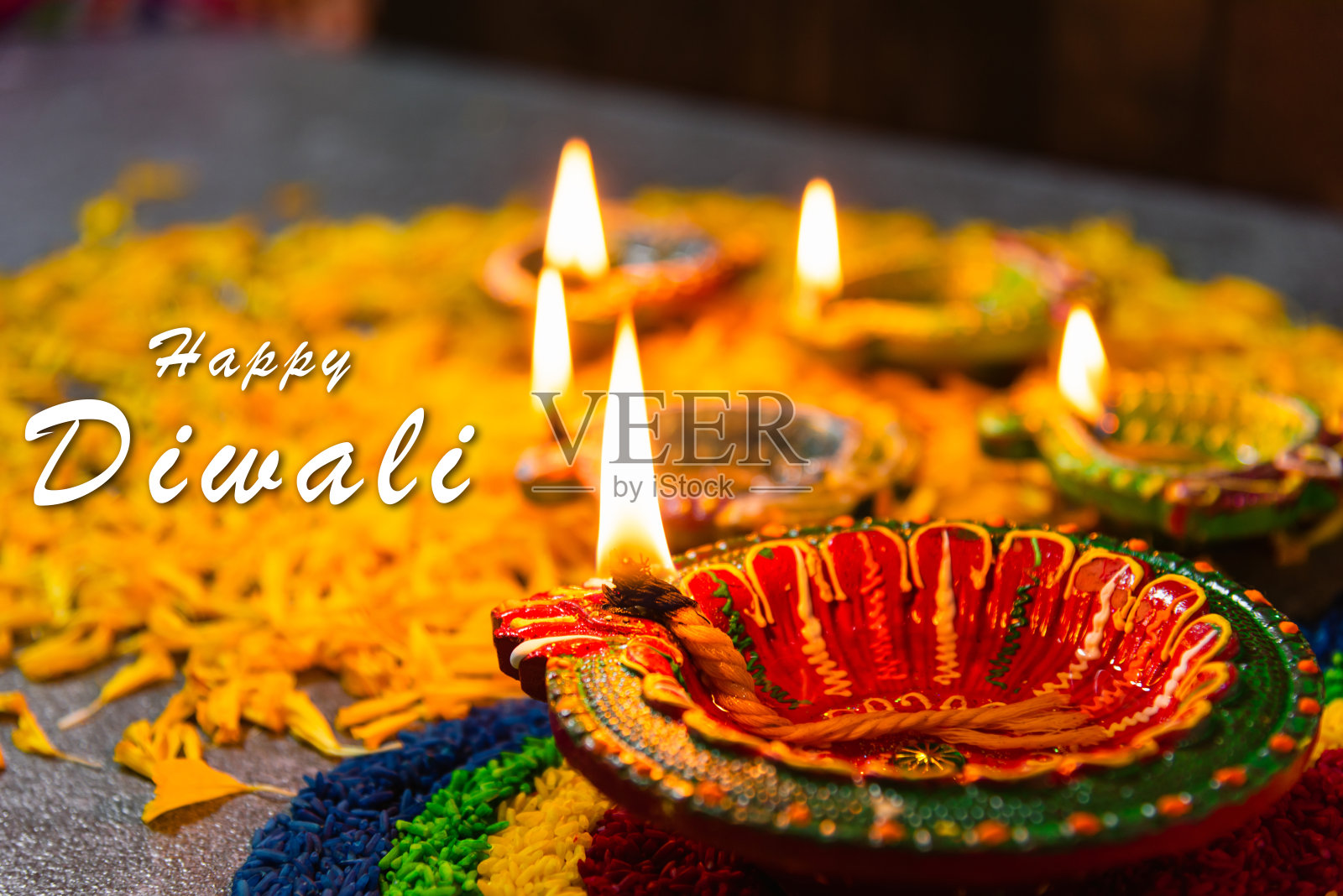 祝印度排灯节快乐照片摄影图片