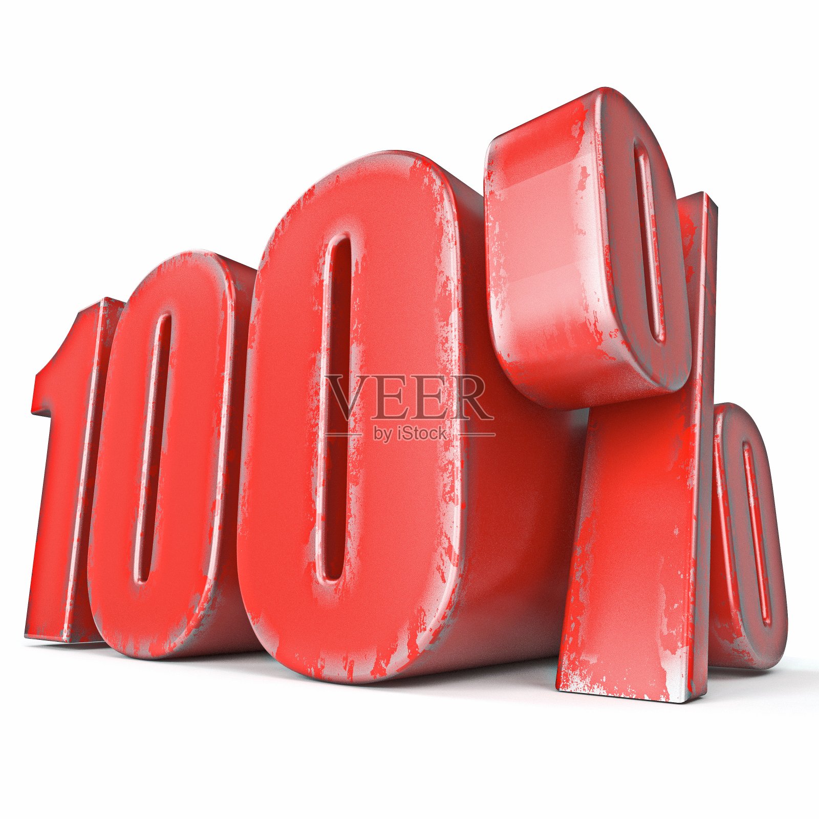 金属红色垃圾摇滚100%标志3D照片摄影图片