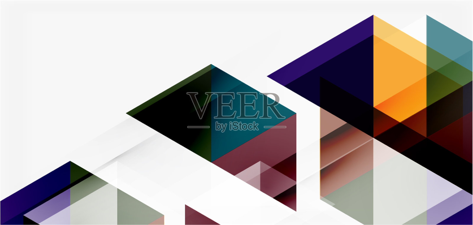 几何抽象背景马赛克三角形和插画图片素材