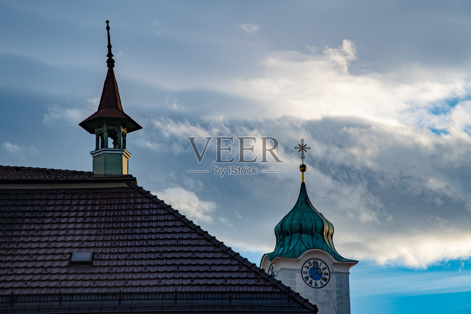 教堂塔及屋顶照片摄影图片