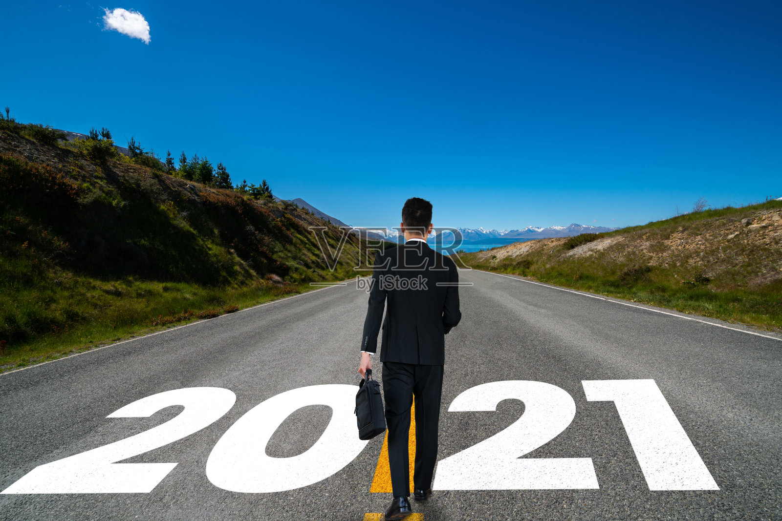 2021年新年之旅和未来愿景理念照片摄影图片