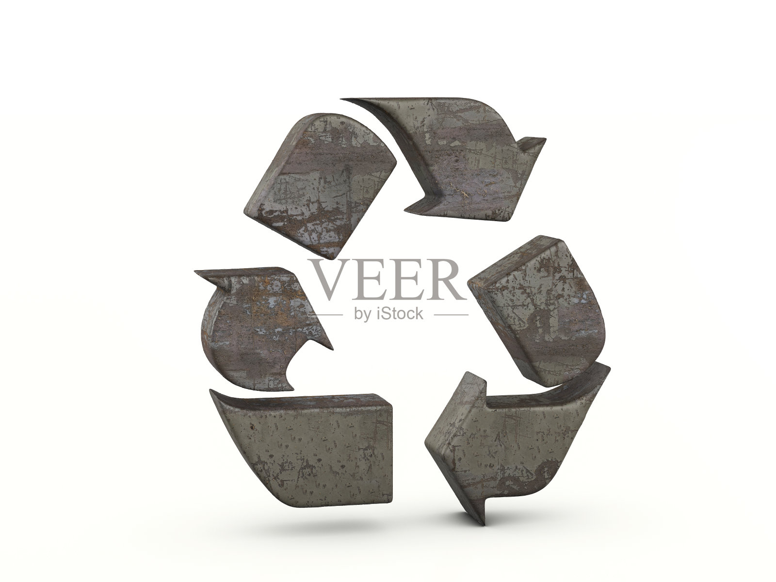 生锈金属回收符号照片摄影图片