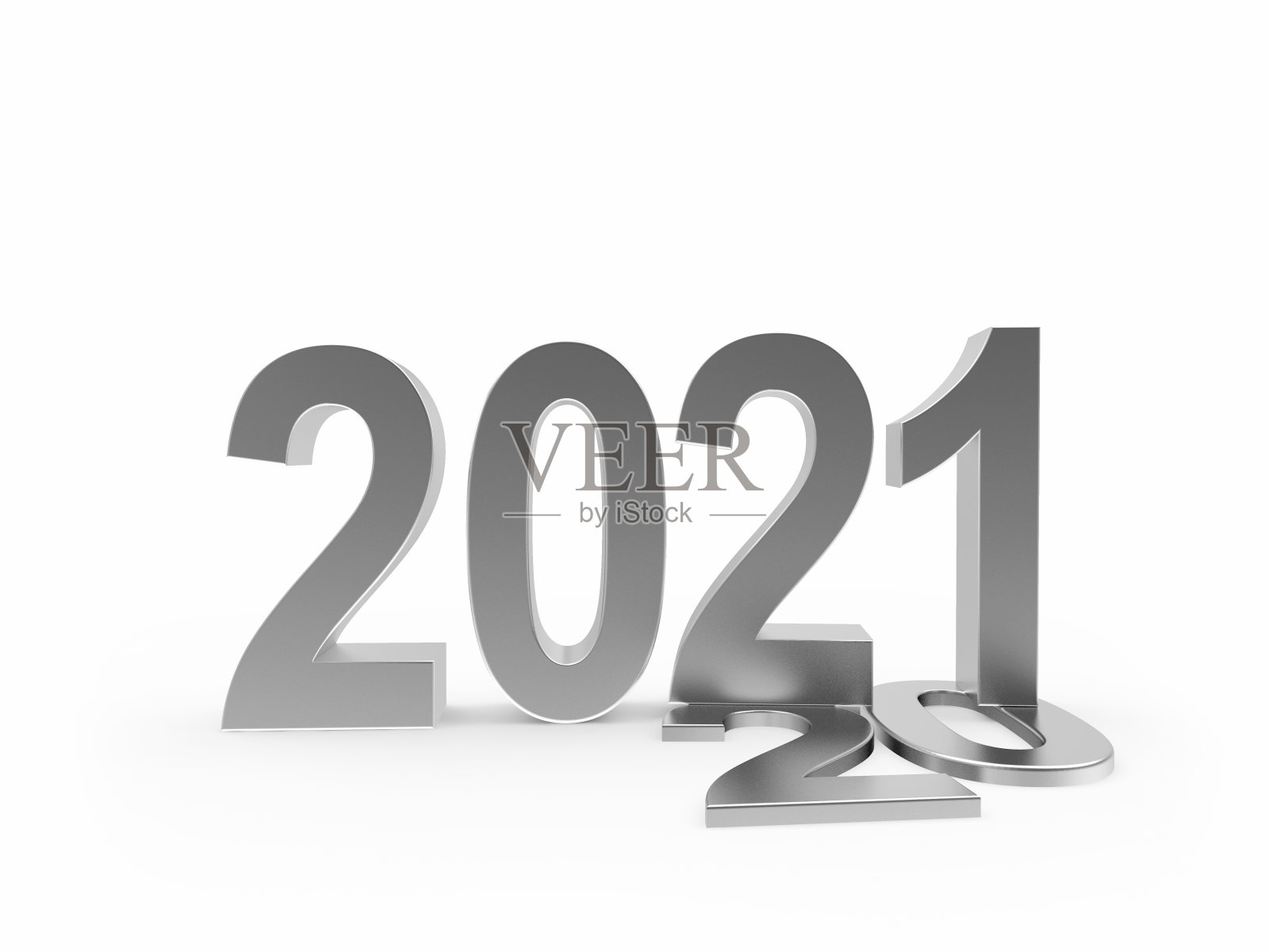 第2021年的银色数字已经达到20位了照片摄影图片