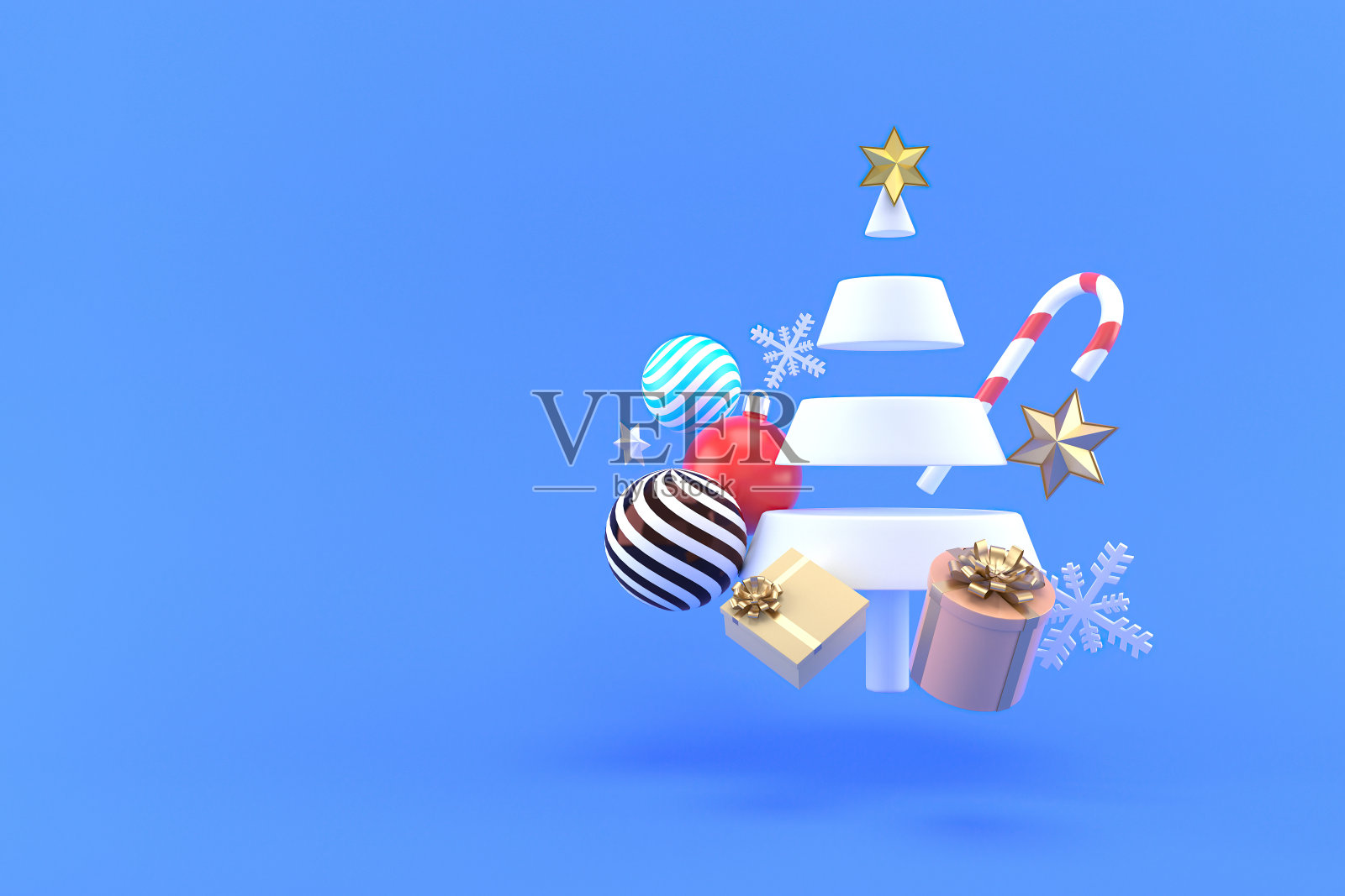 新年假期和圣诞节的3d插图照片摄影图片