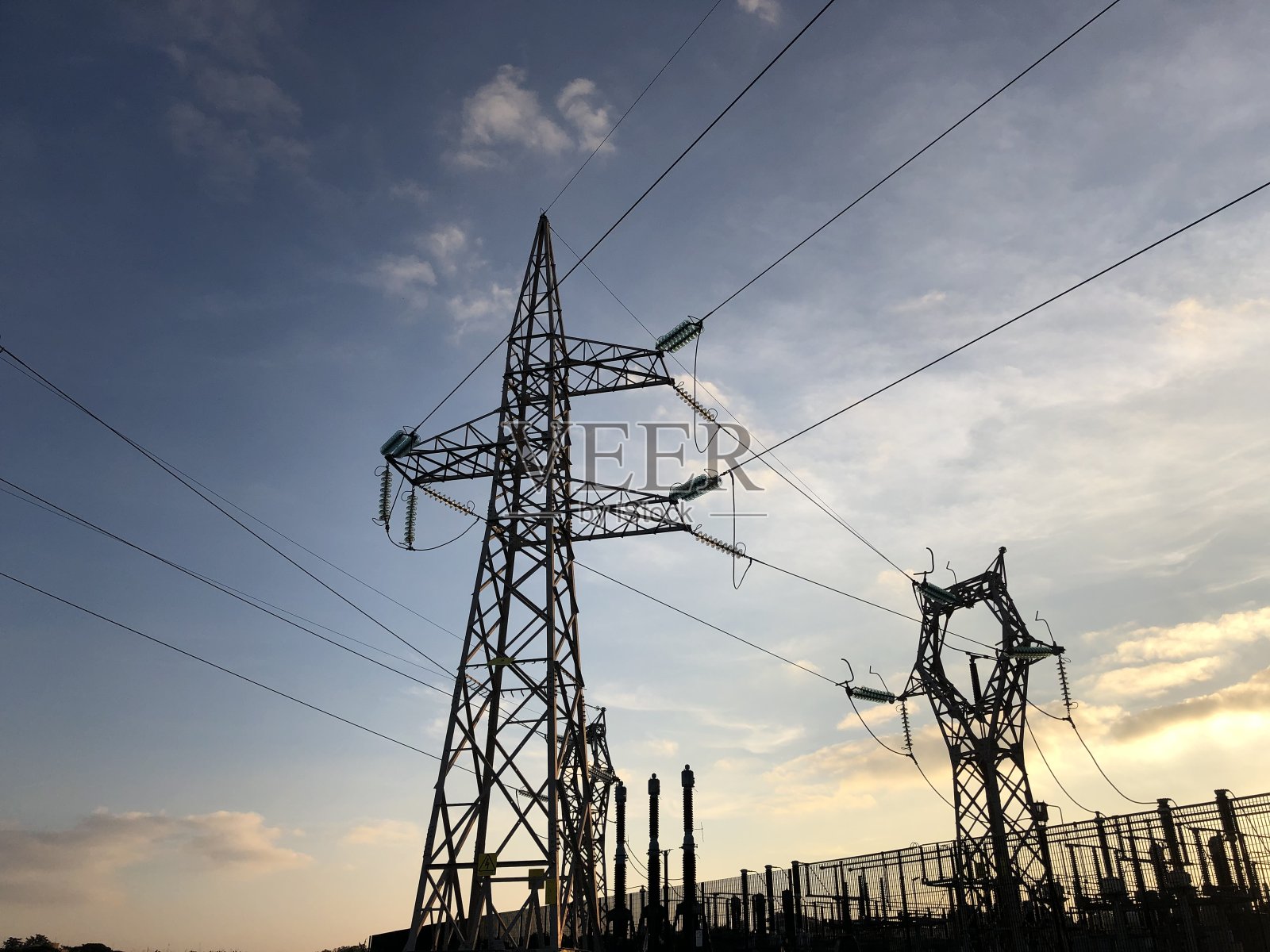 输电塔架照片摄影图片