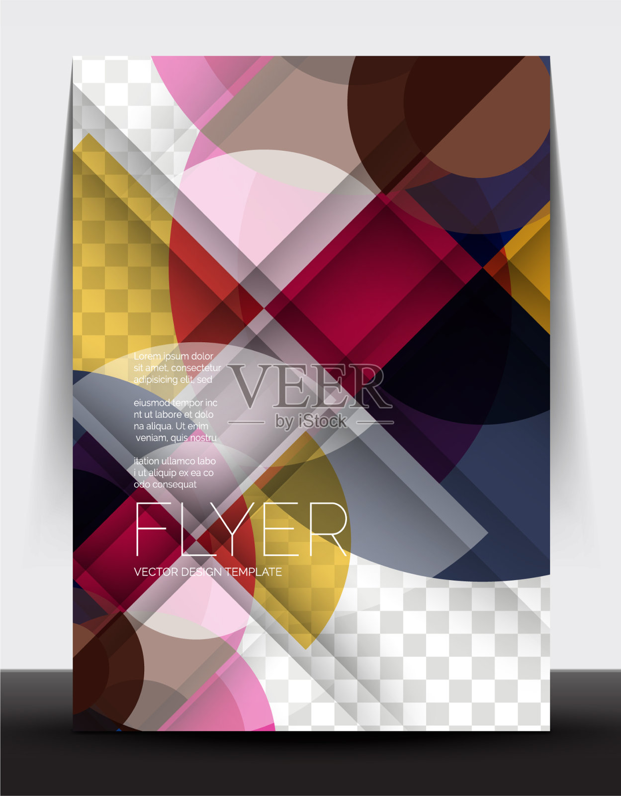 A4传单年度报告圈设计插画图片素材