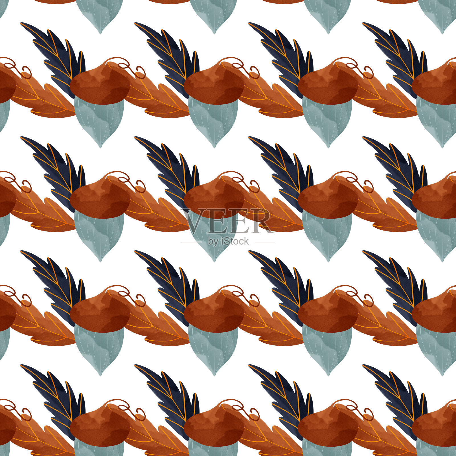 可爱舒适的秋天感恩节插画图片素材