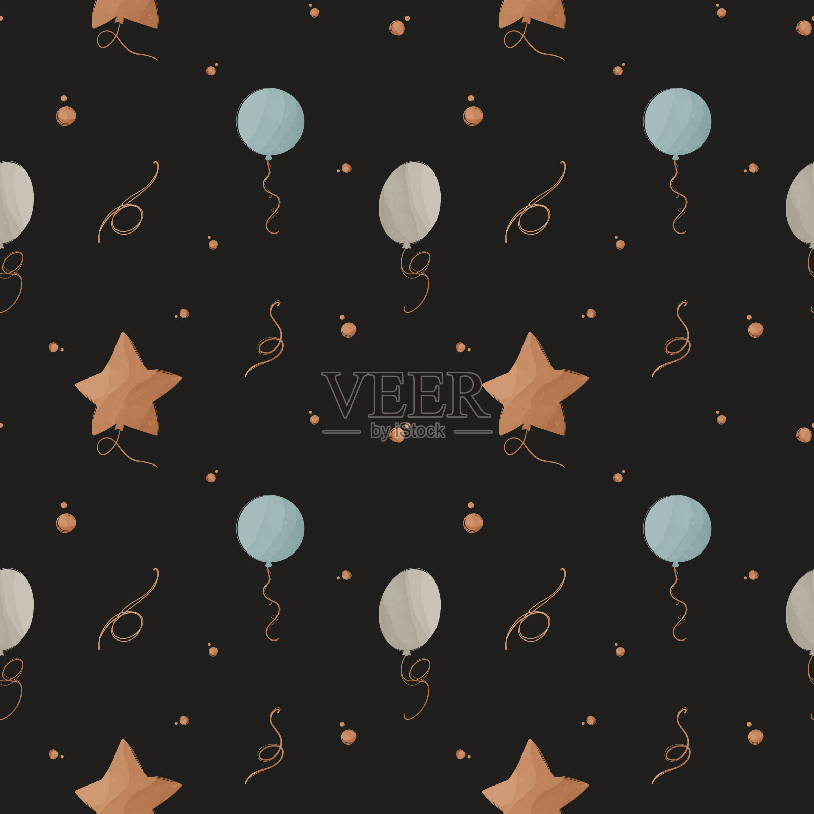 可爱温馨的生日元素插画图片素材