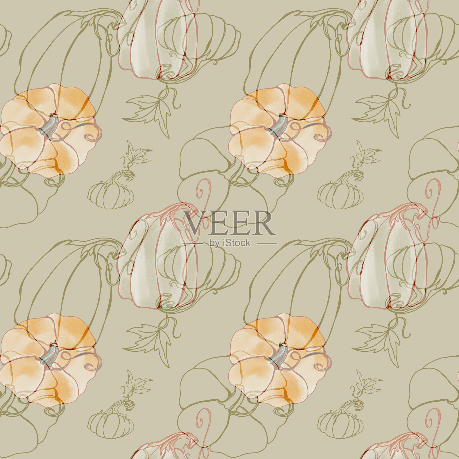 可爱可爱的童话南瓜插画图片素材