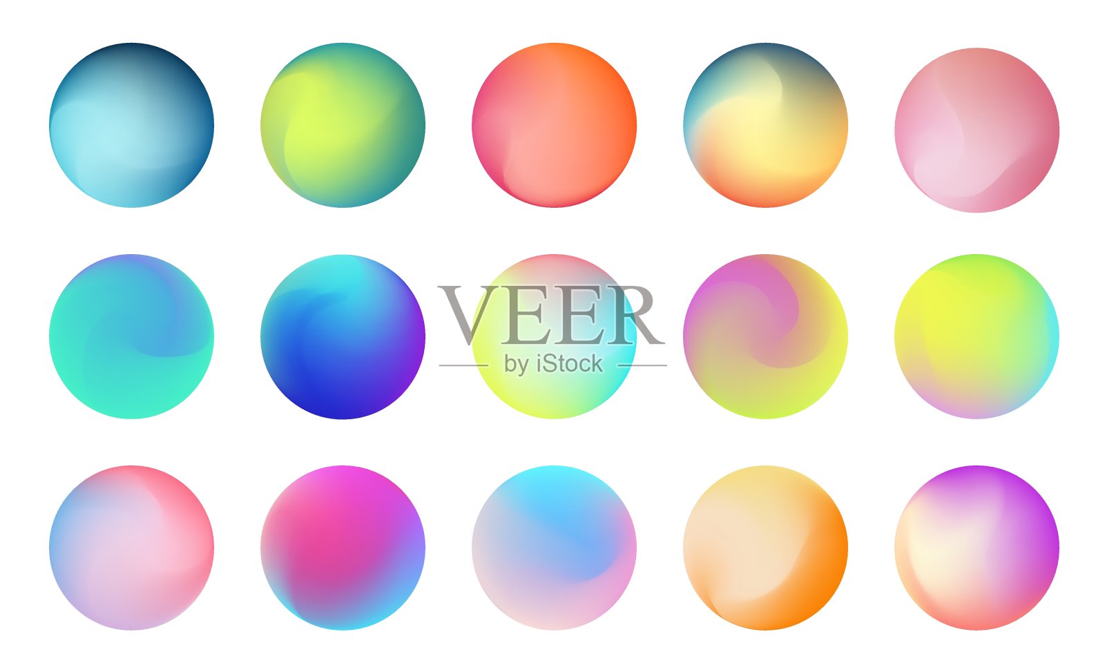 白色背景下彩色气球的特写镜头插画图片素材