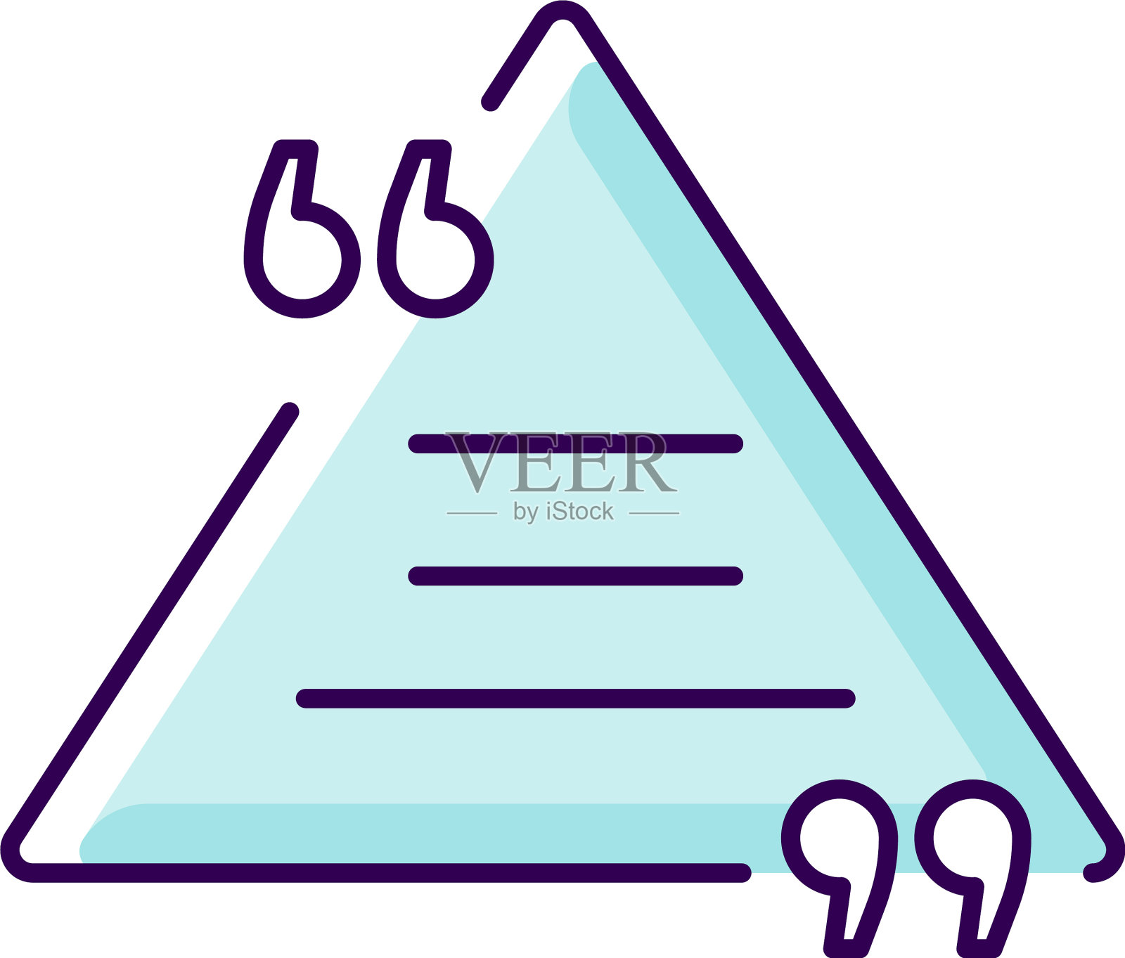 三角形聊天气泡与报价蓝色RGB颜色设计元素图片