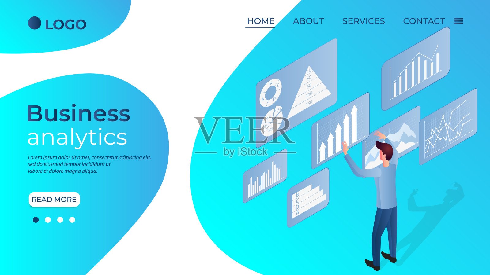 业务分析插画图片素材