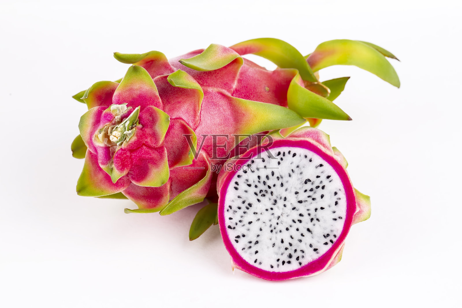白底火龙果照片摄影图片