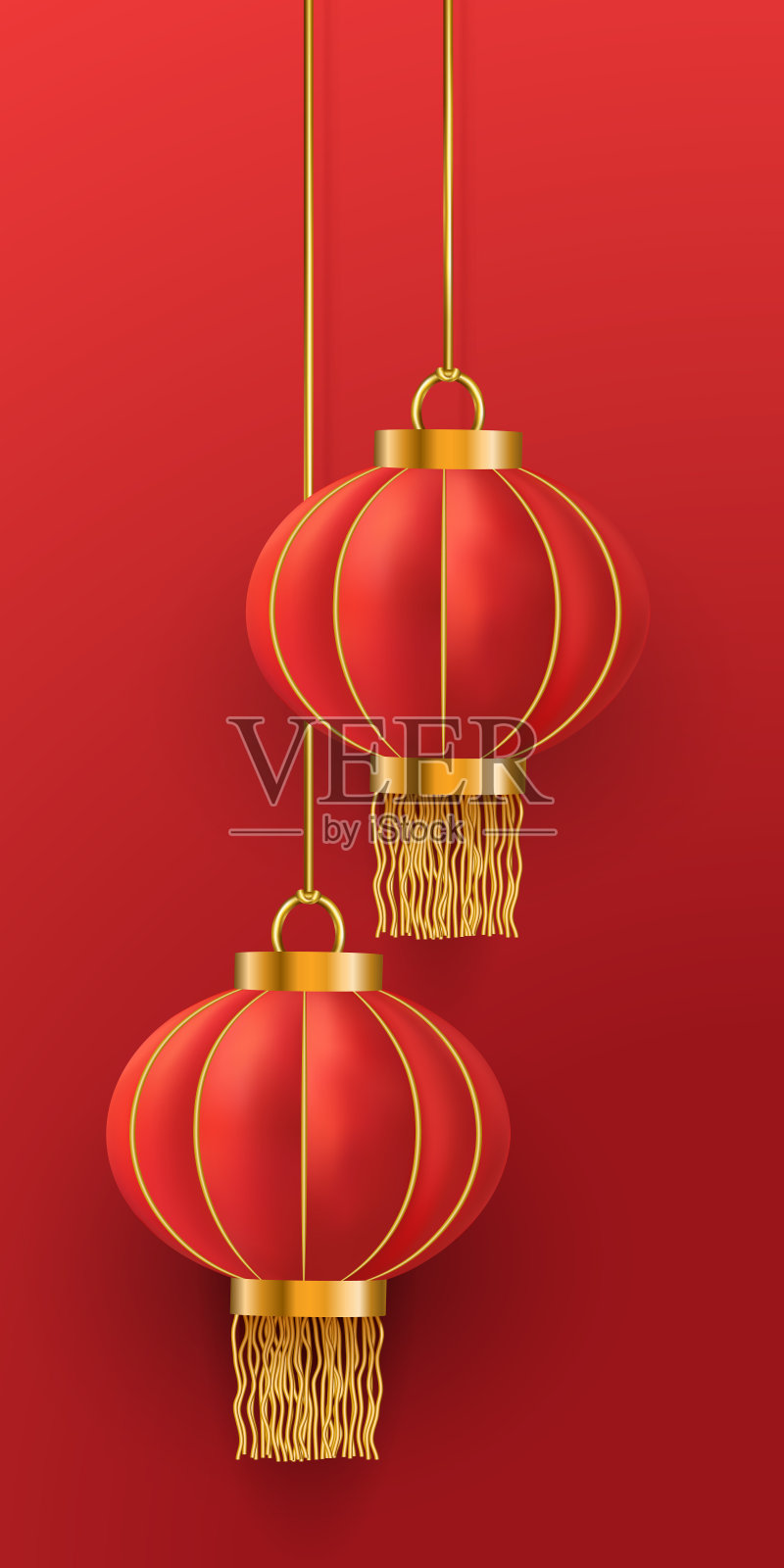 矢量中国灯笼插画图片素材