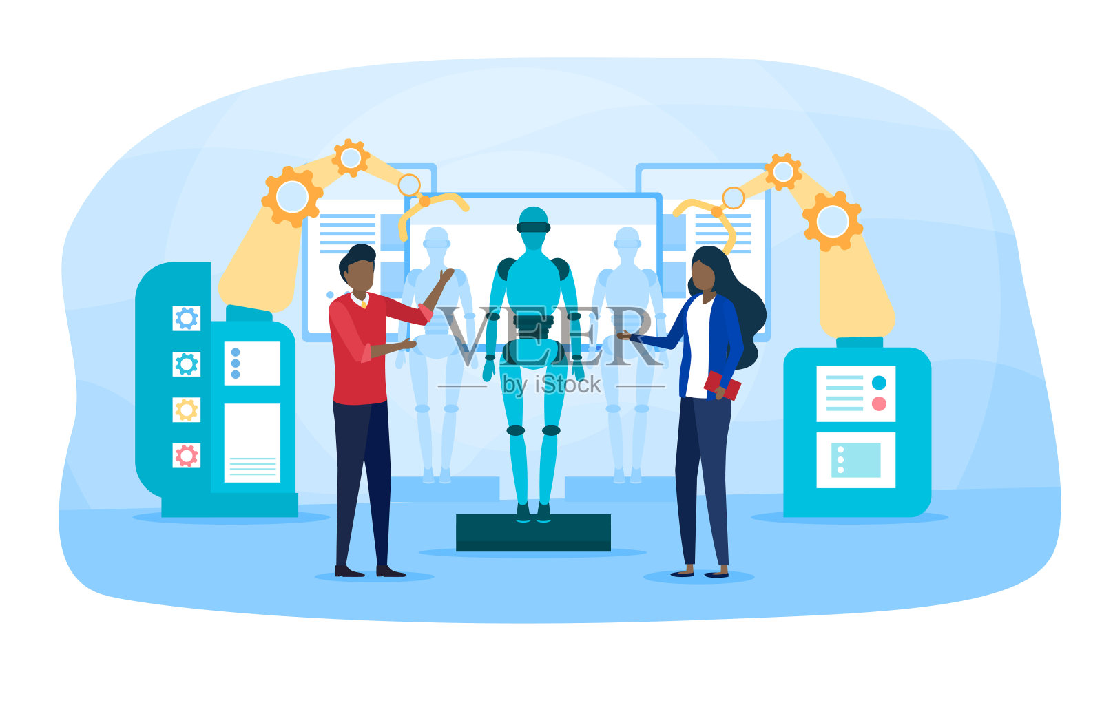 现代商业创新科技展插画图片素材