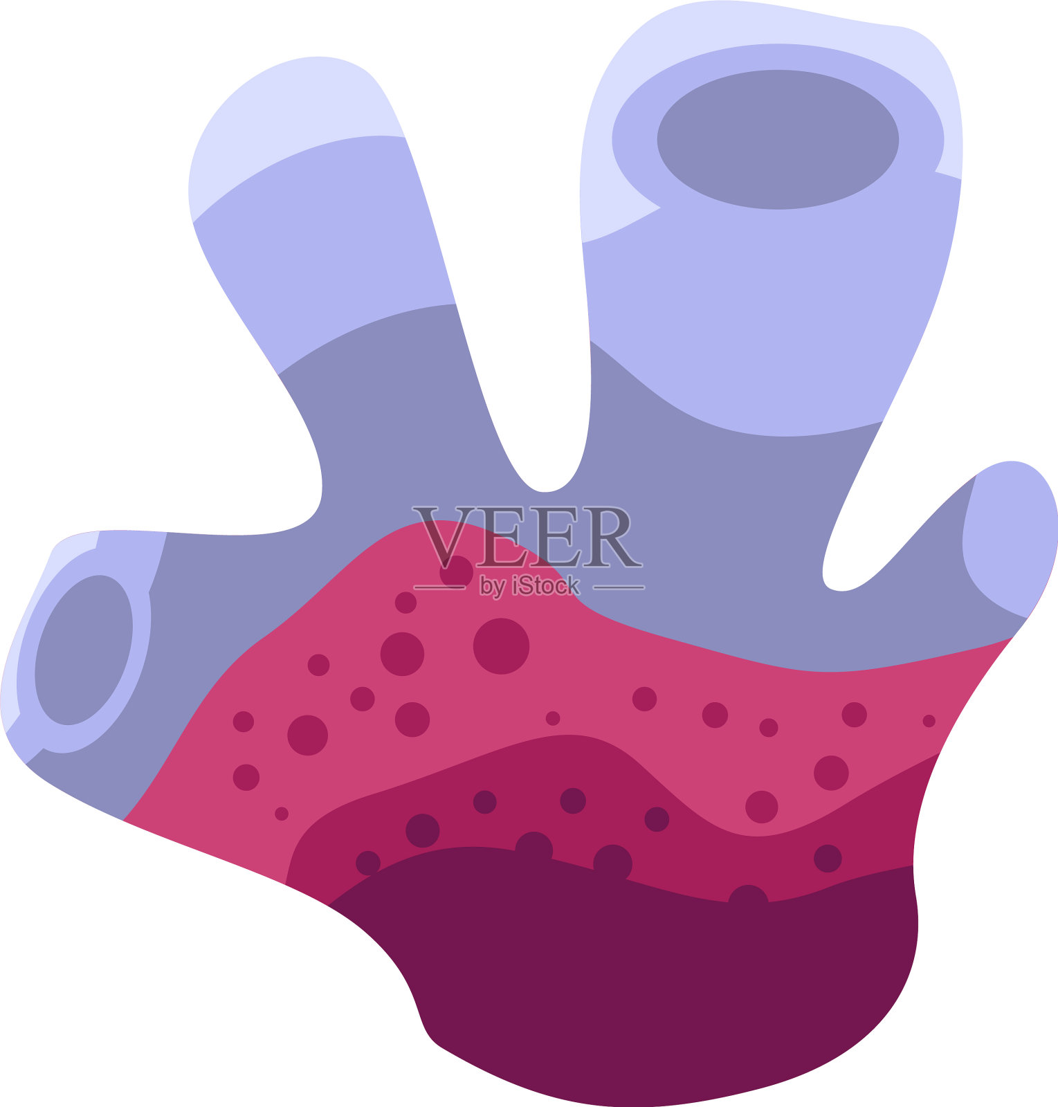 海草珊瑚图标等距样式插画图片素材