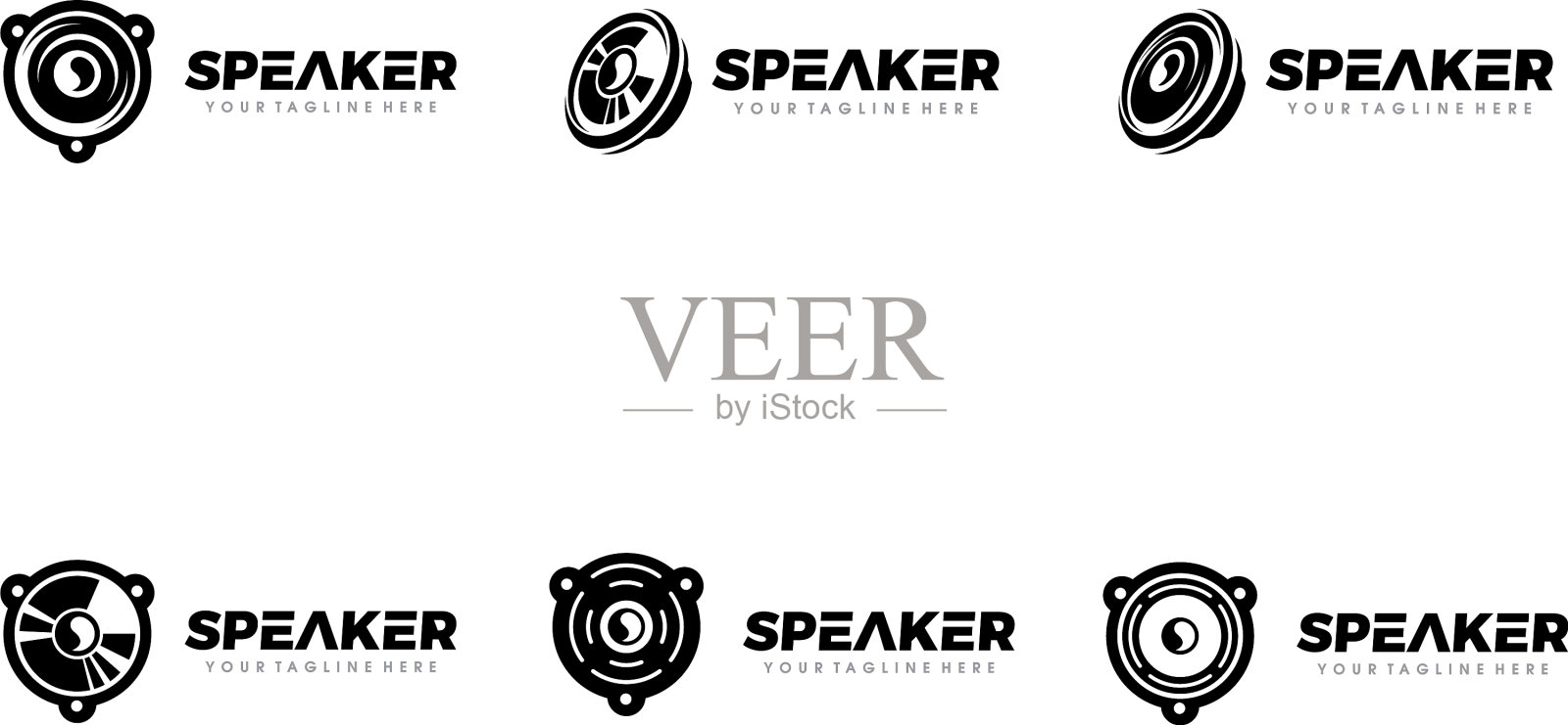 音箱及音乐标志设计插画图片素材