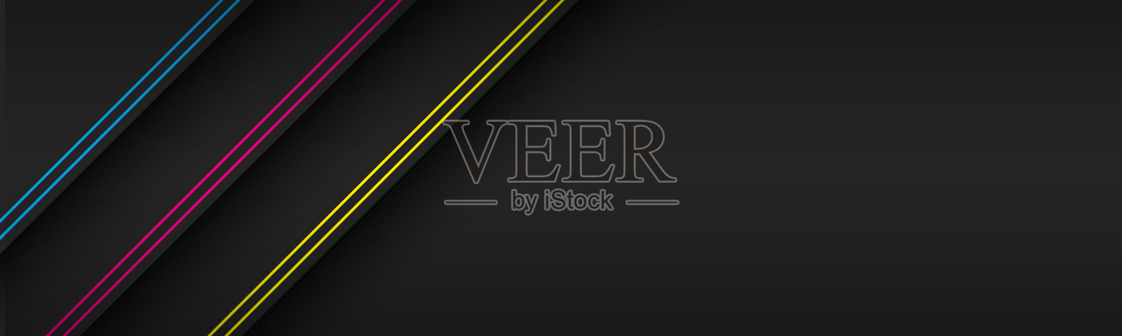 黑色现代材料标题与cmyk颜色对角线。横幅为您的业务。矢量抽象宽屏背景插画图片素材