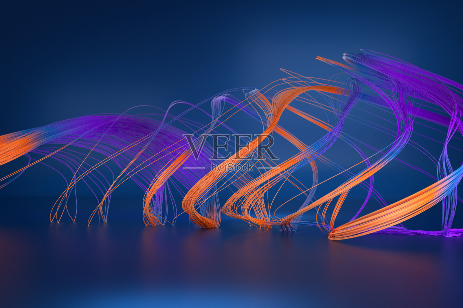 冷热对比的彩色波浪形物体照片摄影图片