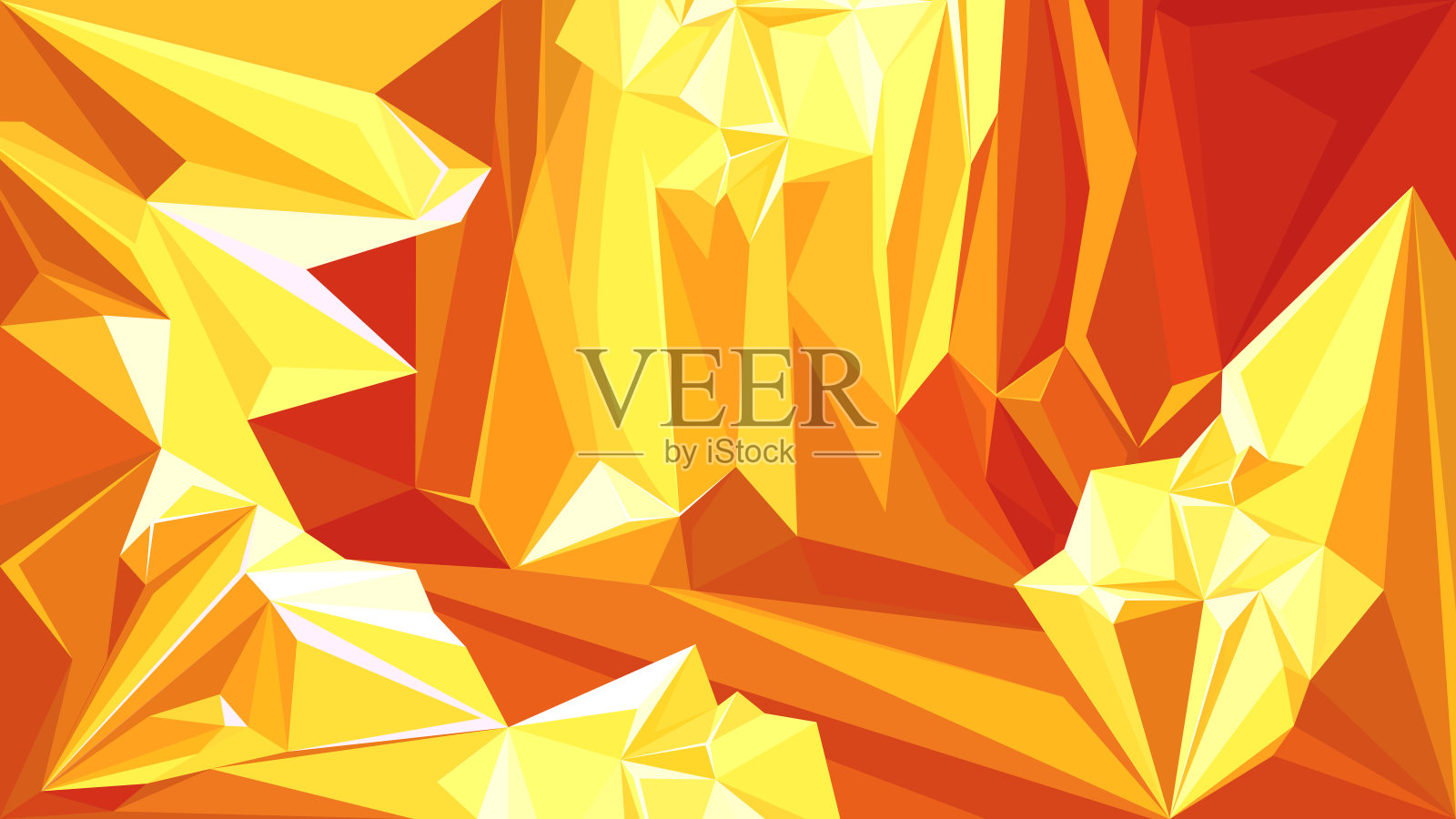 有橙色钻石的洞穴。插画图片素材