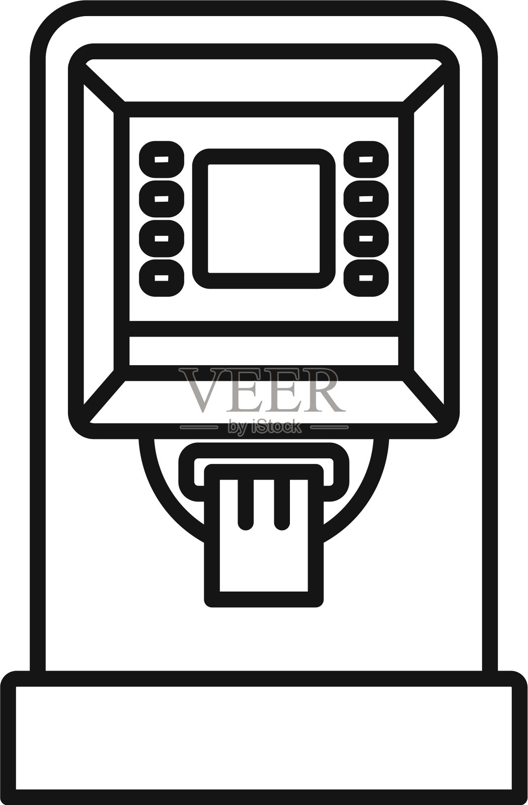 提款机现金信贷图标轮廓样式图标素材