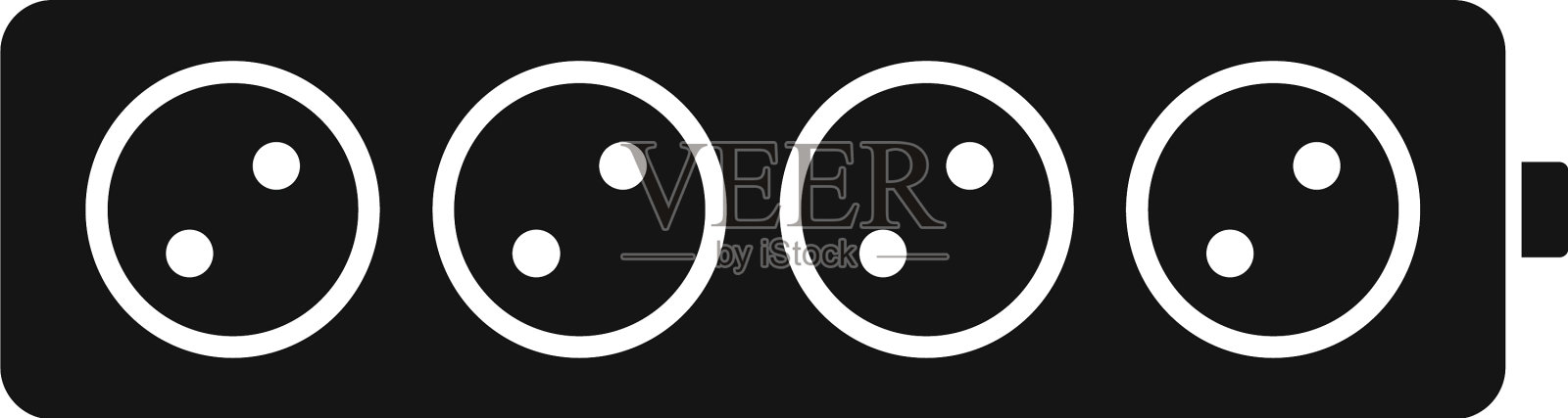 电子延长线图标风格简单设计元素图片