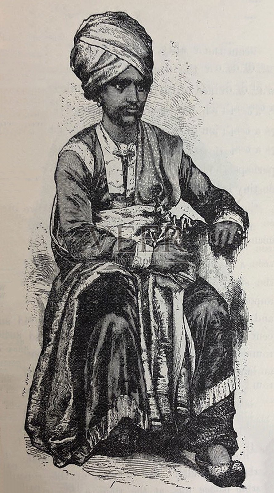 古董插图-印度-土生土长的马德拉斯人插画图片素材