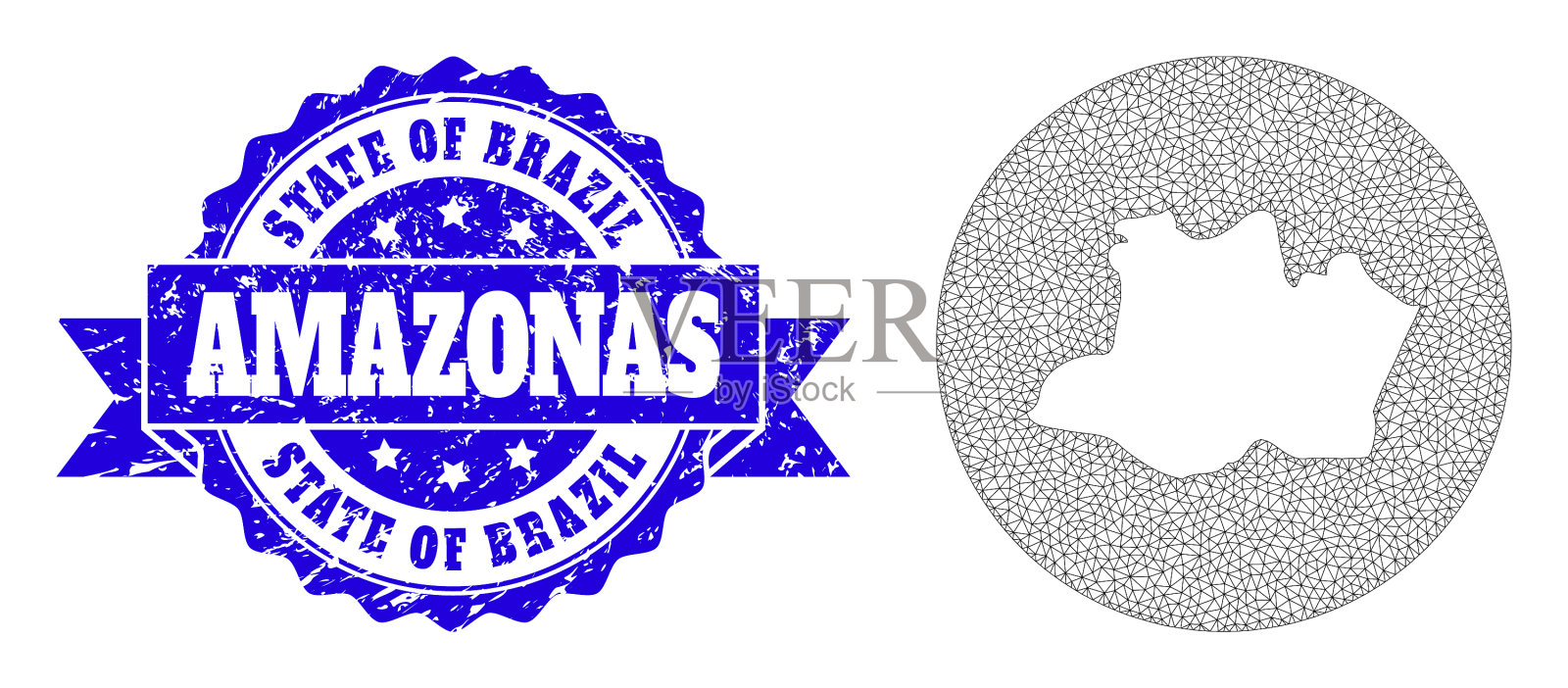 网网圆倒转图亚马逊州插画图片素材